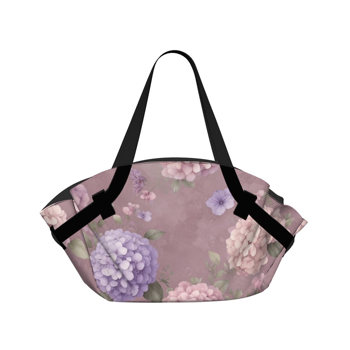 Foldable Picnic Blanket Tote Bag 08hortensjelawendaaop