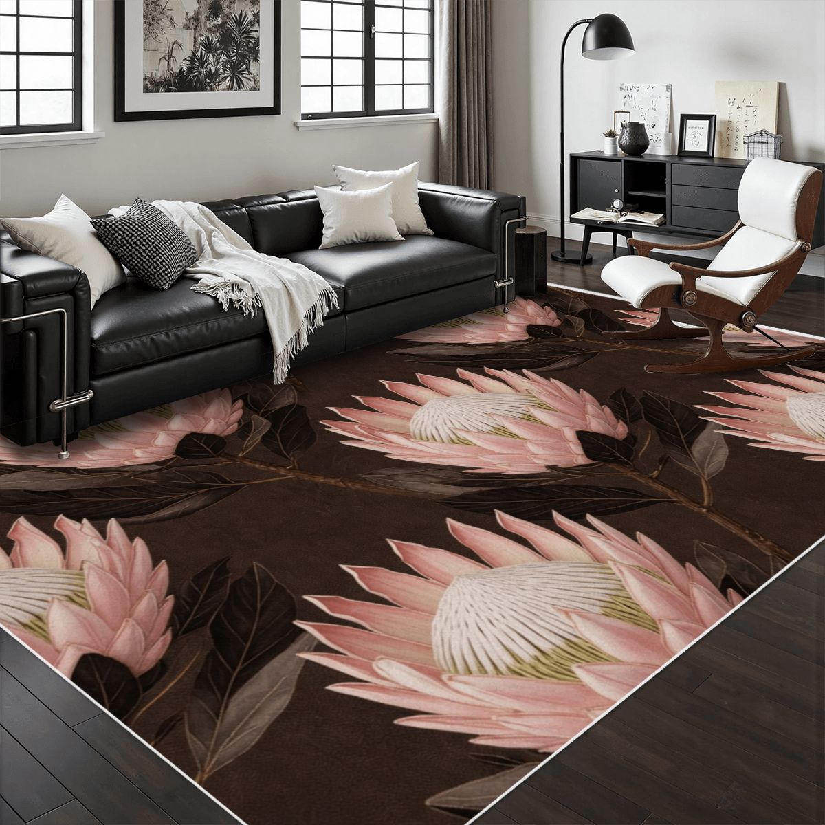 Area Rug with White Border 45proteav2aop