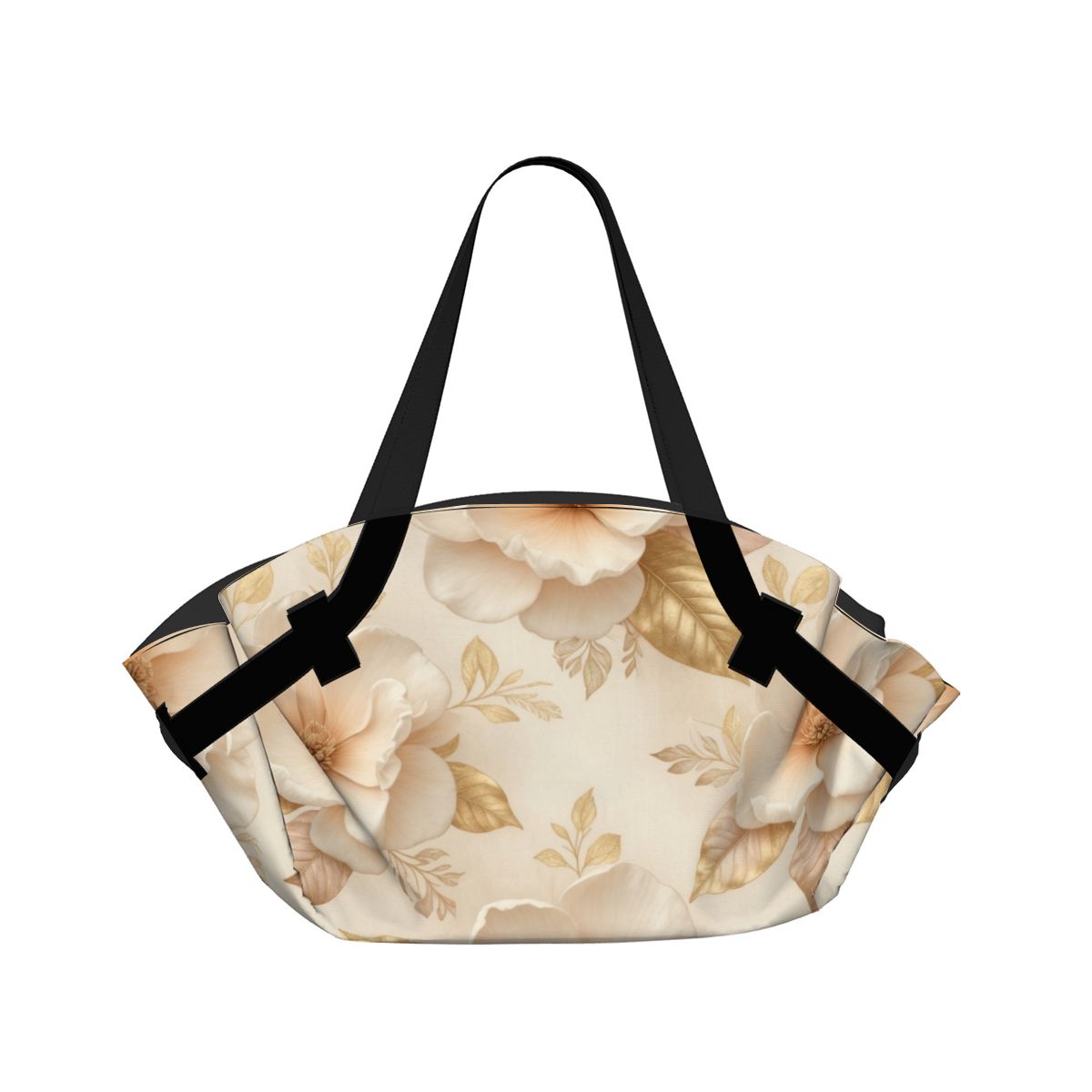 Foldable Picnic Blanket Tote Bag 04magnoliechampagneaop