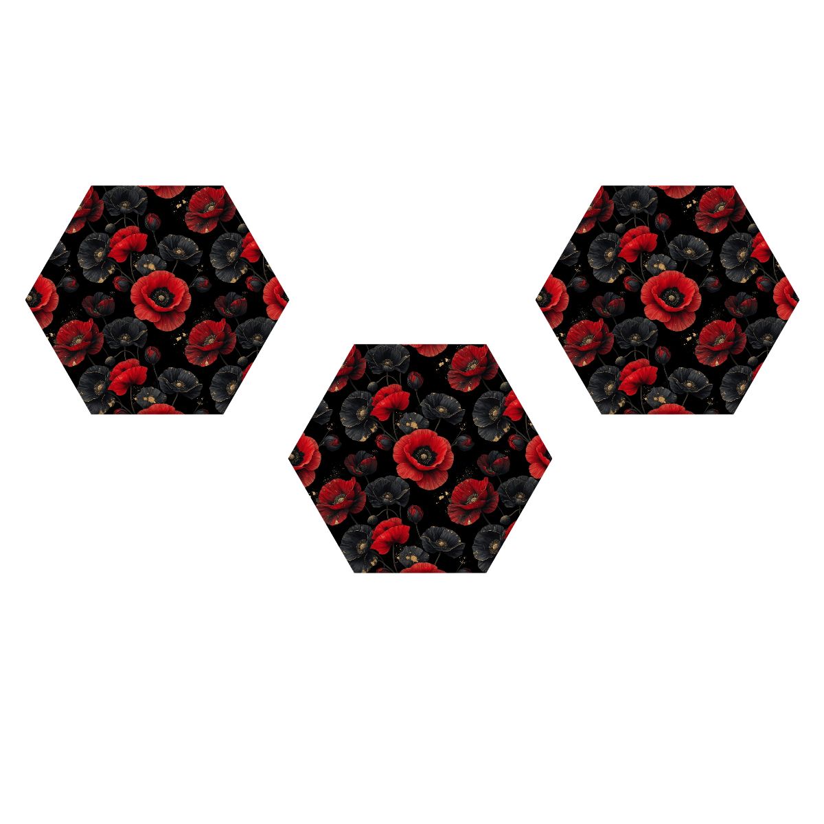 Hexagon Sound Absorbing Panels 3 Pieces 42makiv2aop