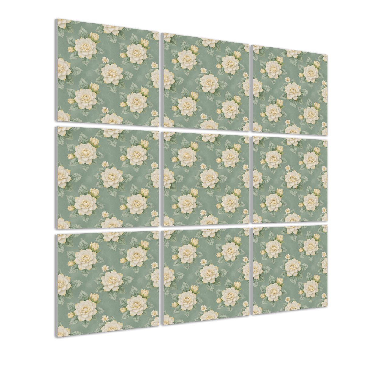 Sound Absorbing Wall Art 9 pcs 43gardeniev2aop