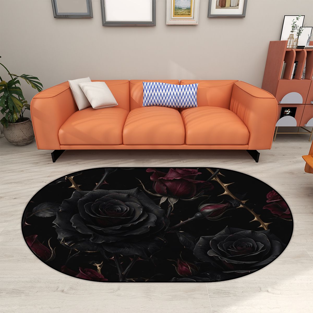 Noir Rose — Dywan okrągły