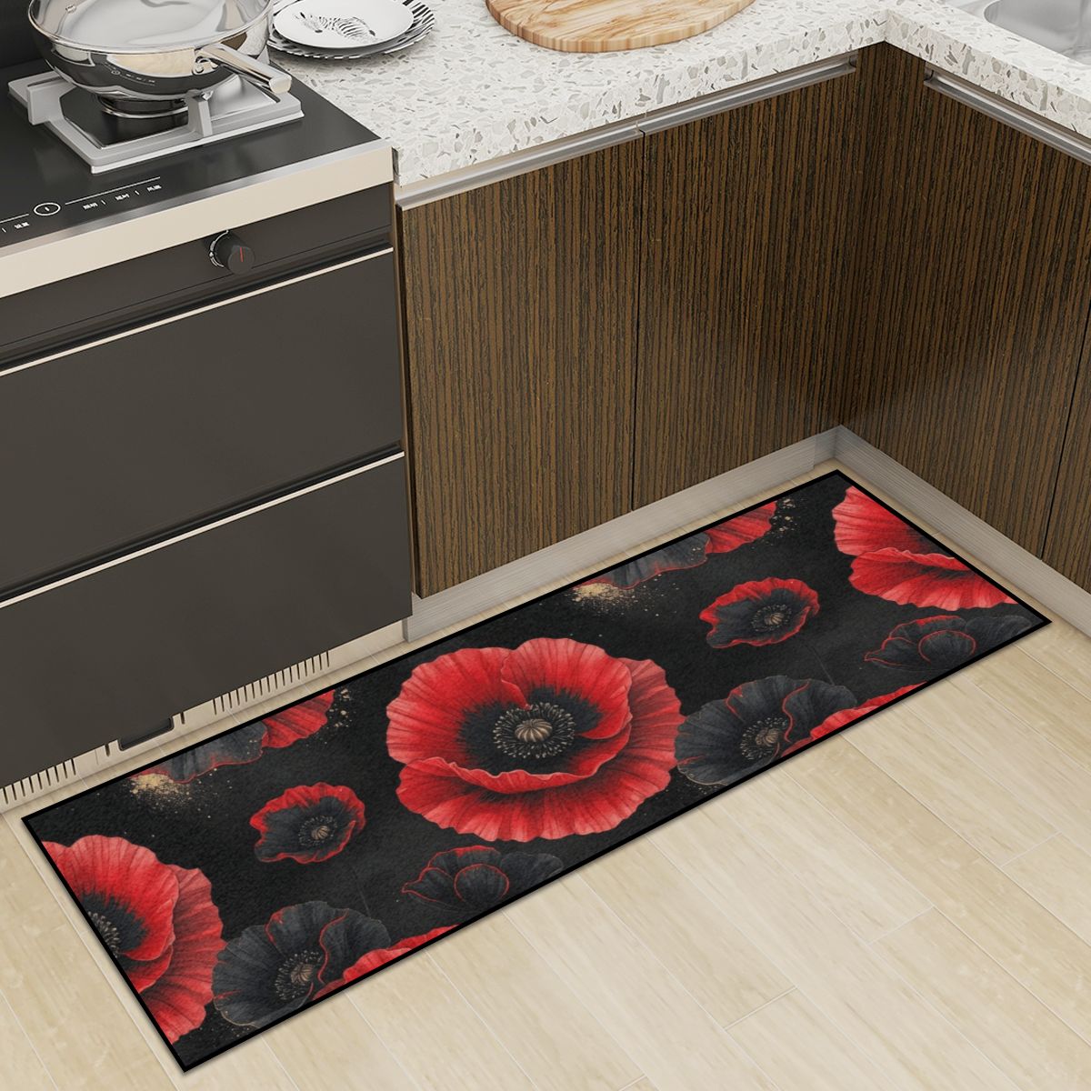 Maki Noir — Kitchen rug
