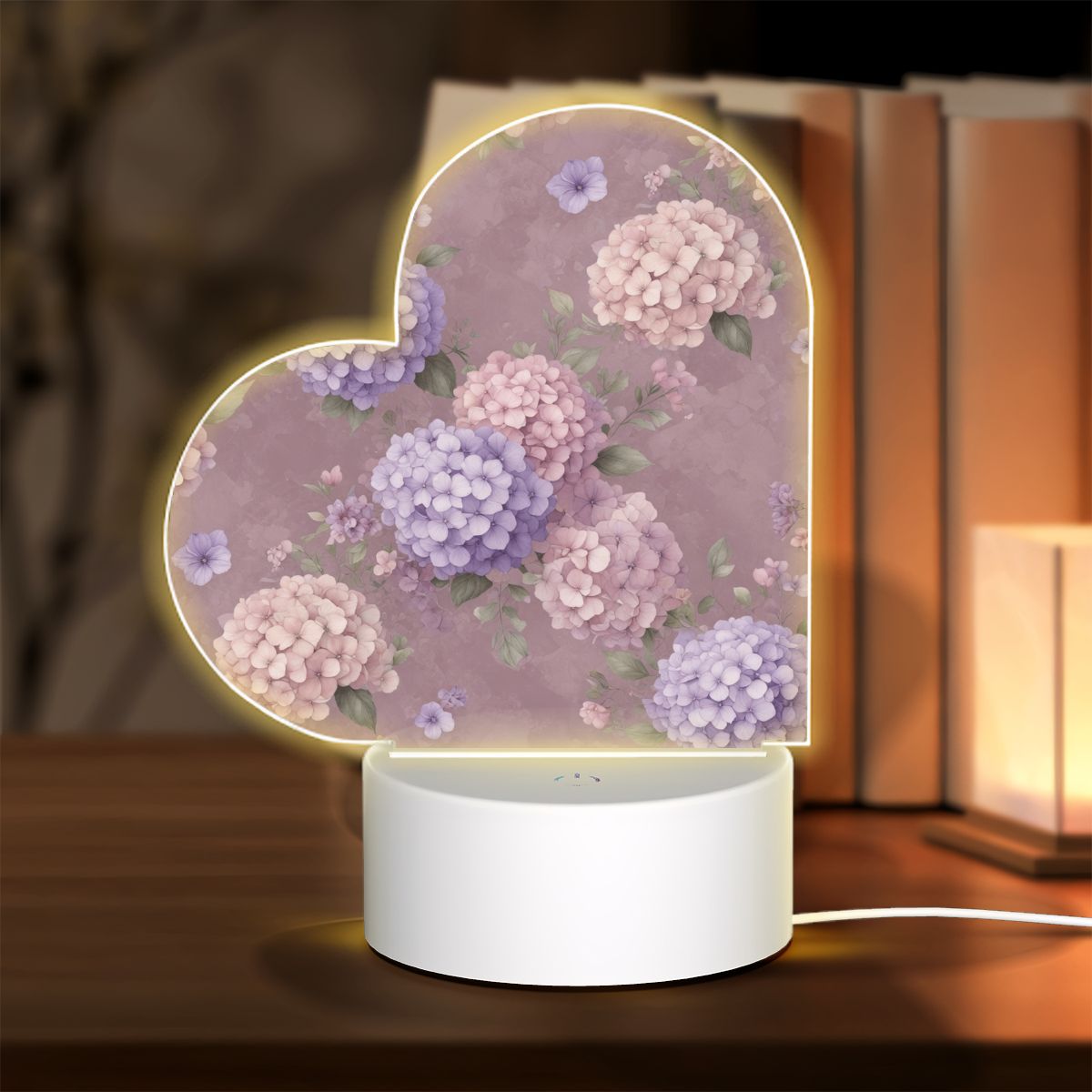 Hortensje Lawenda Ao — Lampka nocna