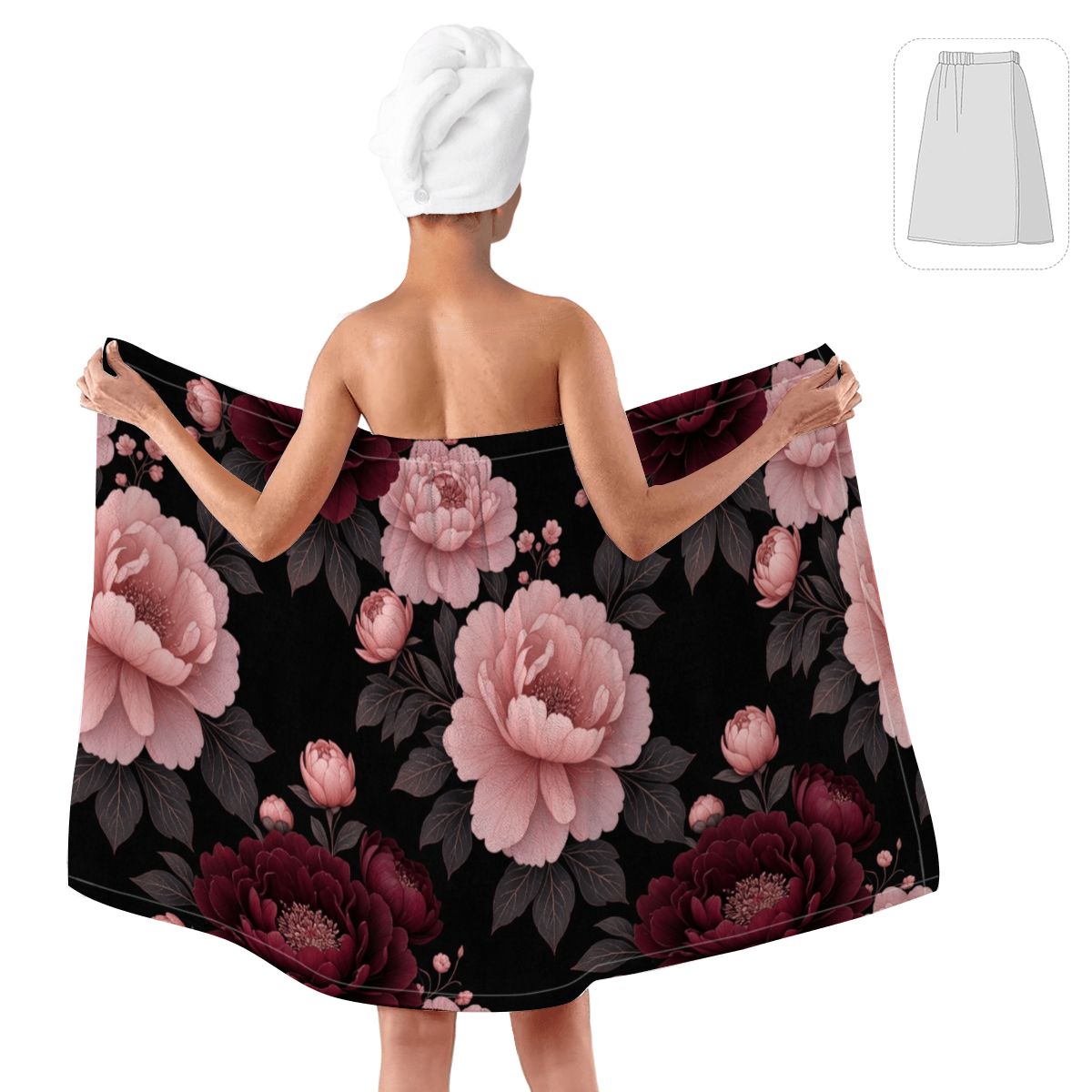 Wrap Towel for Women 01peoniegardenaop