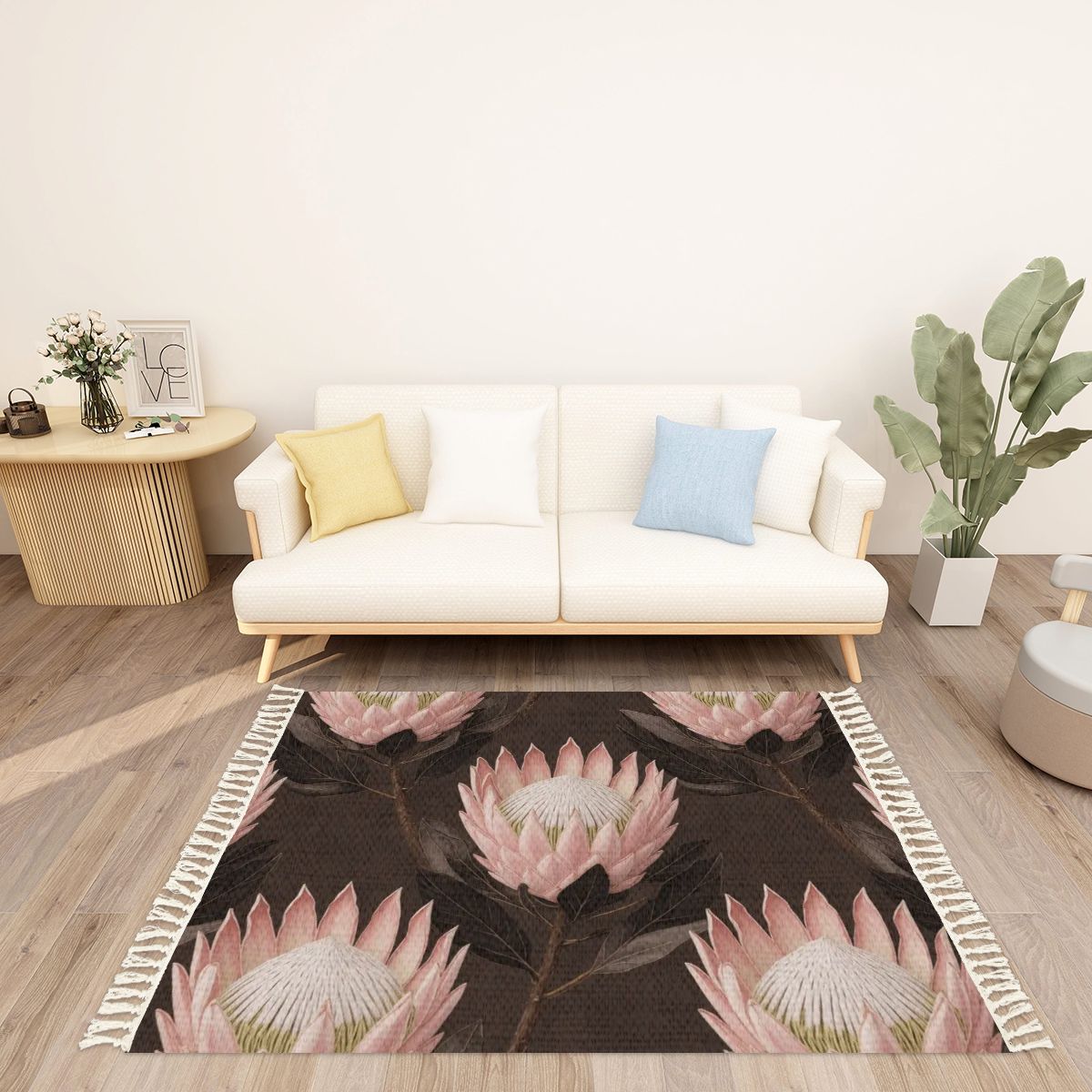 Protea — Rug with tassels