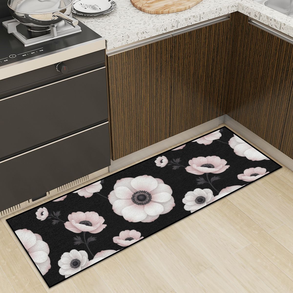 Anemony Noir — Kitchen rug