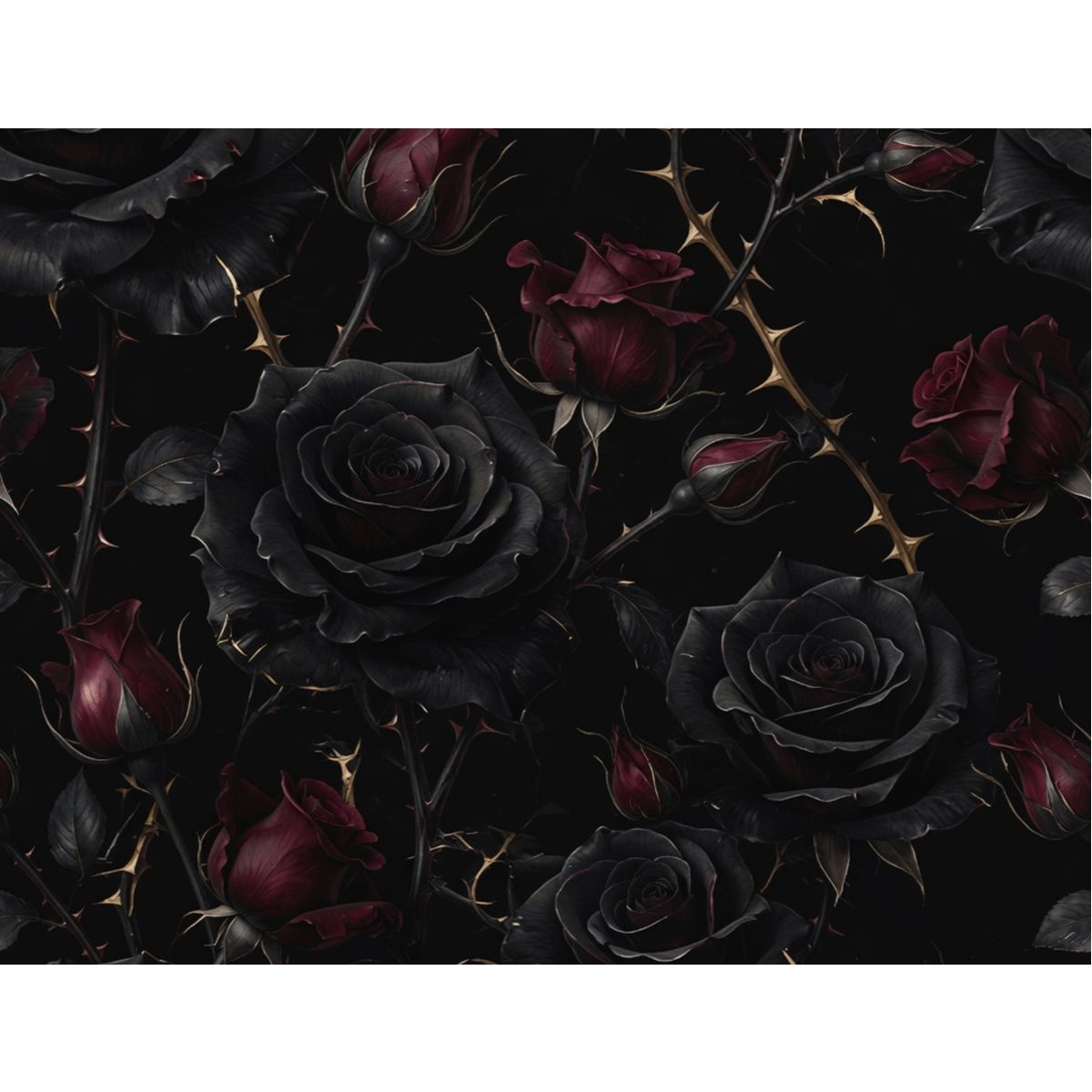 Noir Rose — Canvas tote