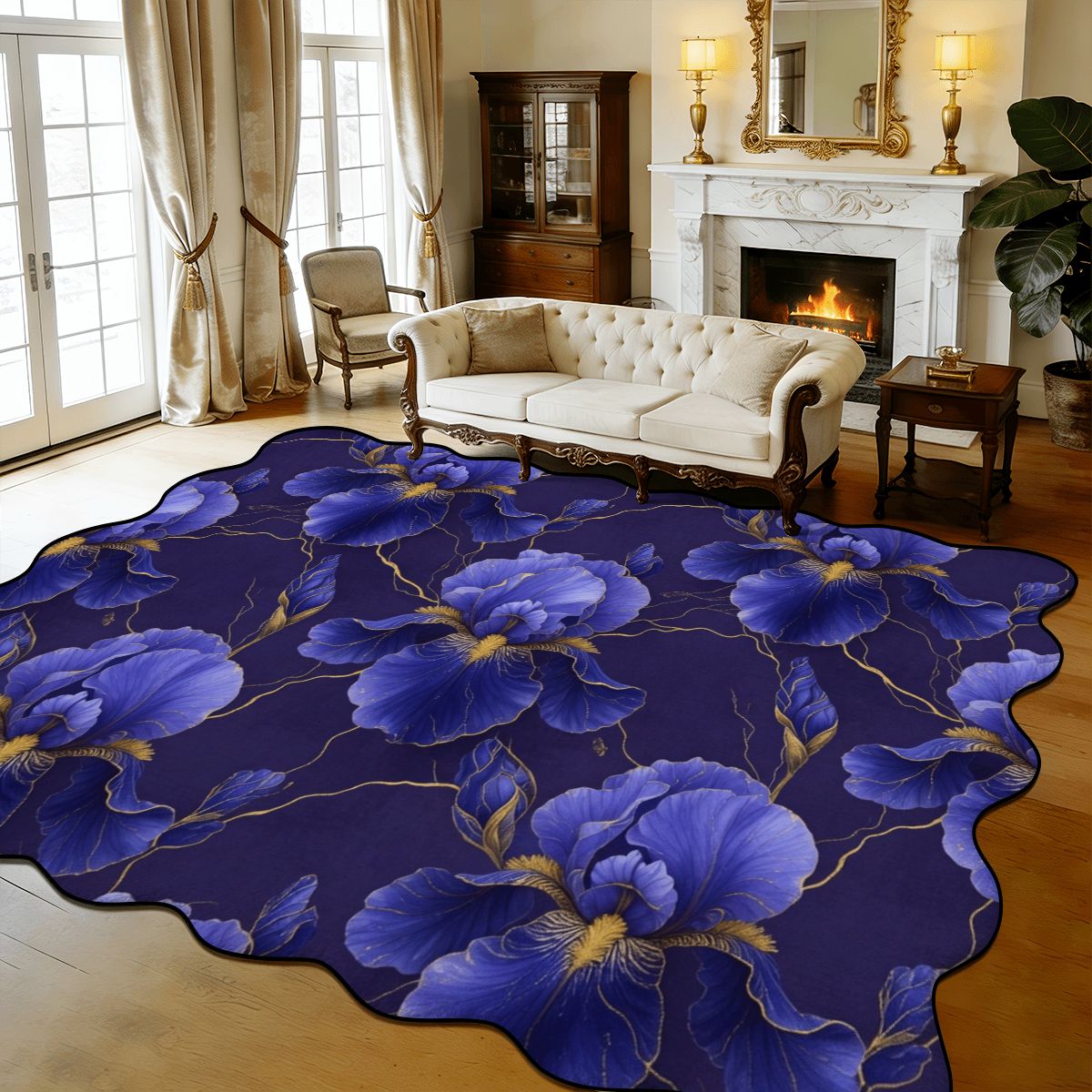 Irysy — Scalloped rug
