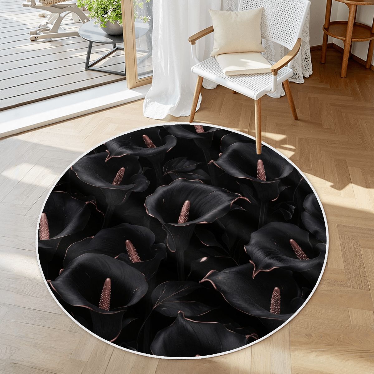 Kalie Noir — Round rug