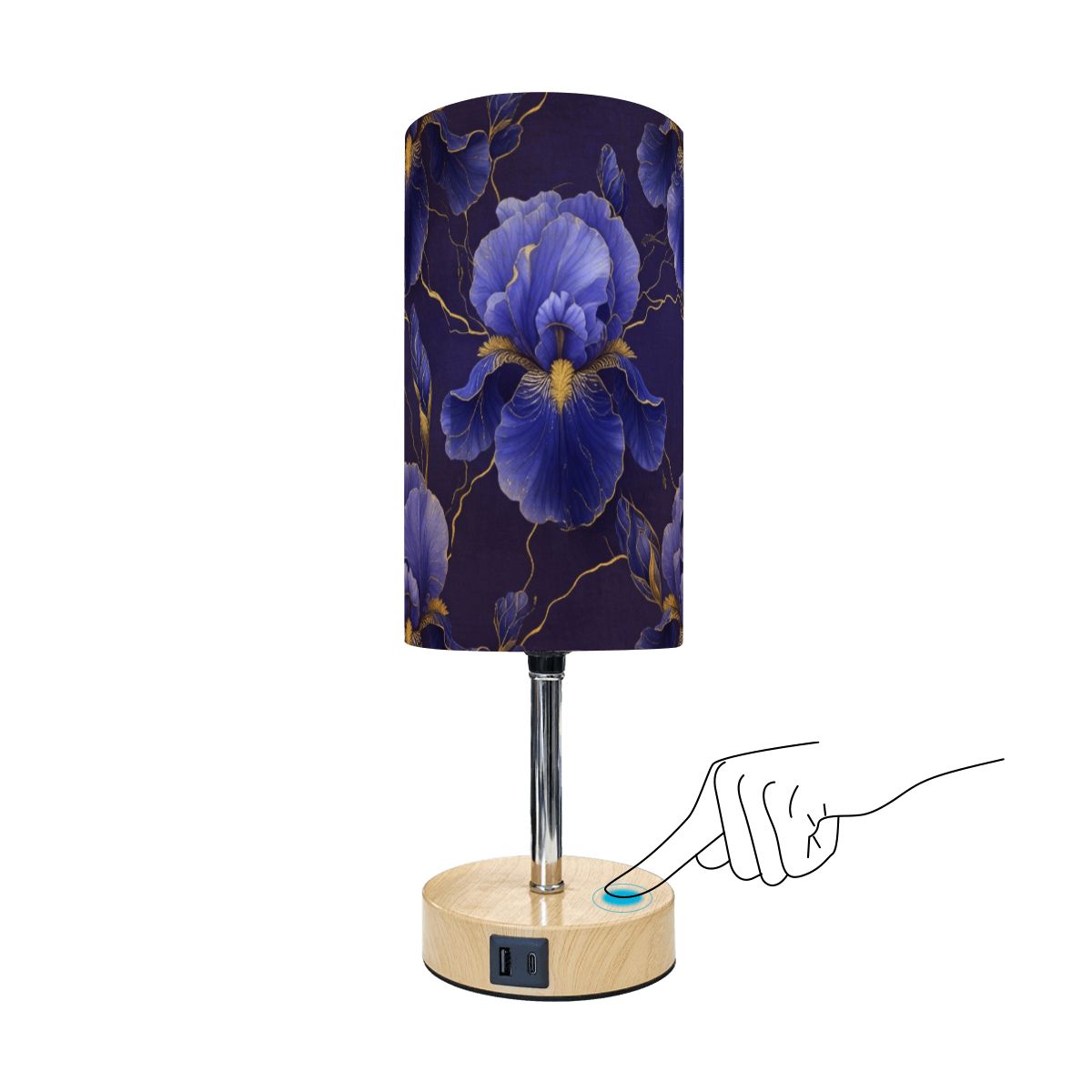 Touch Bedside Table Lamp with USB 38irysyv2aop