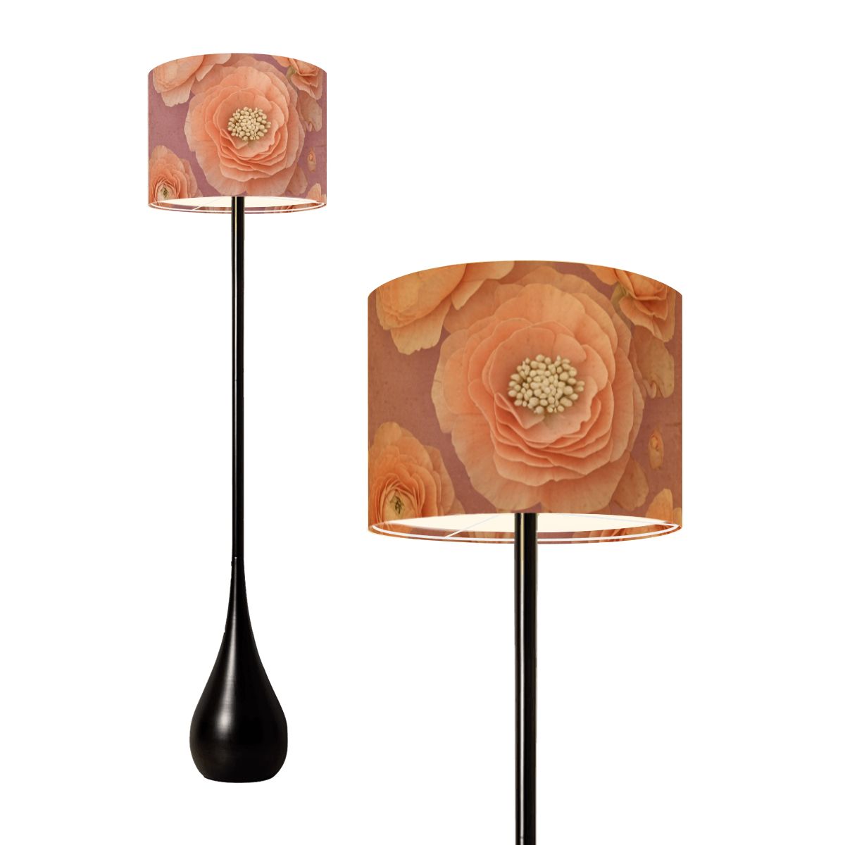Jaskry Brzoskwinia — Lampa podłogowa kropla