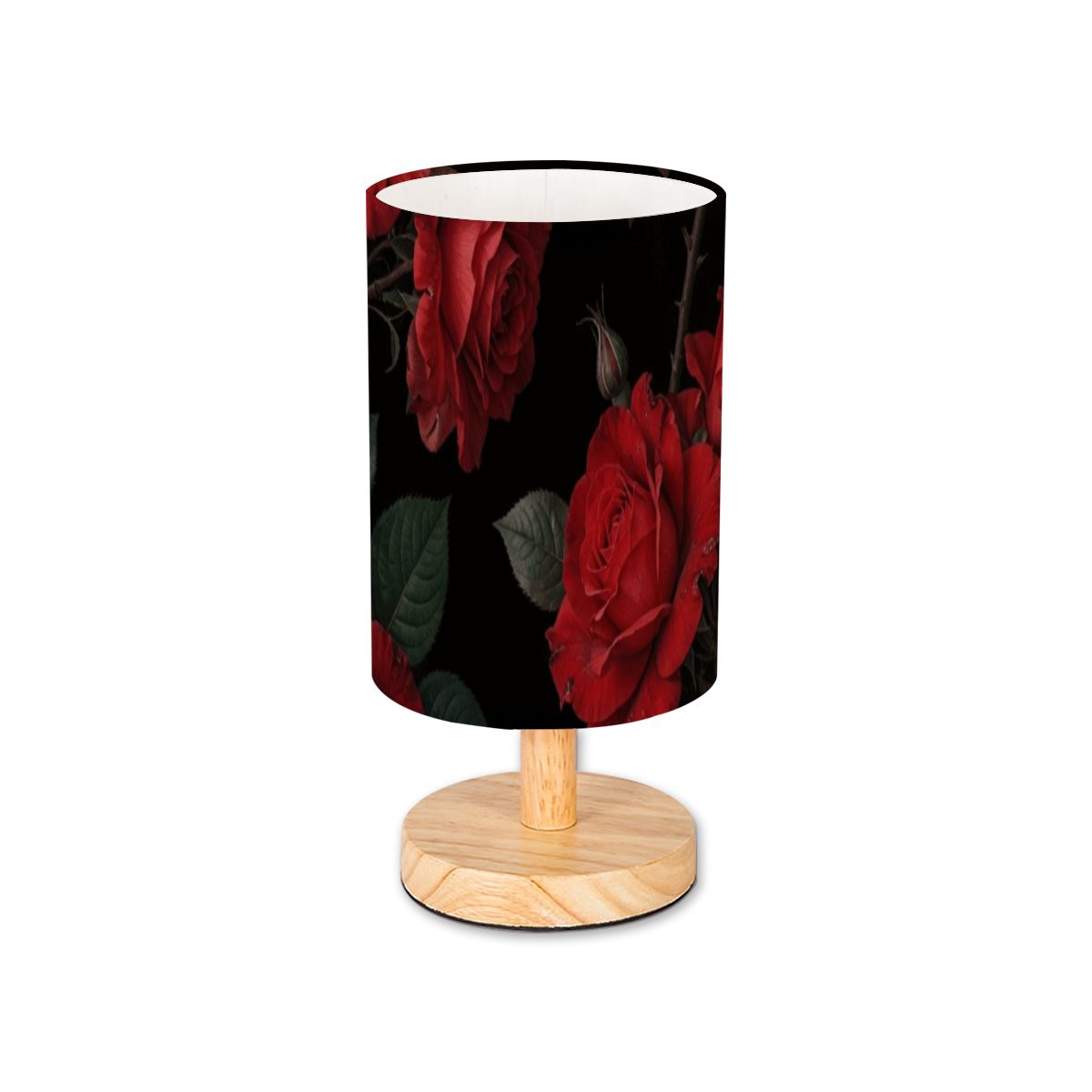 Cylindrical Table Lamp 12rozeczerwoneaop