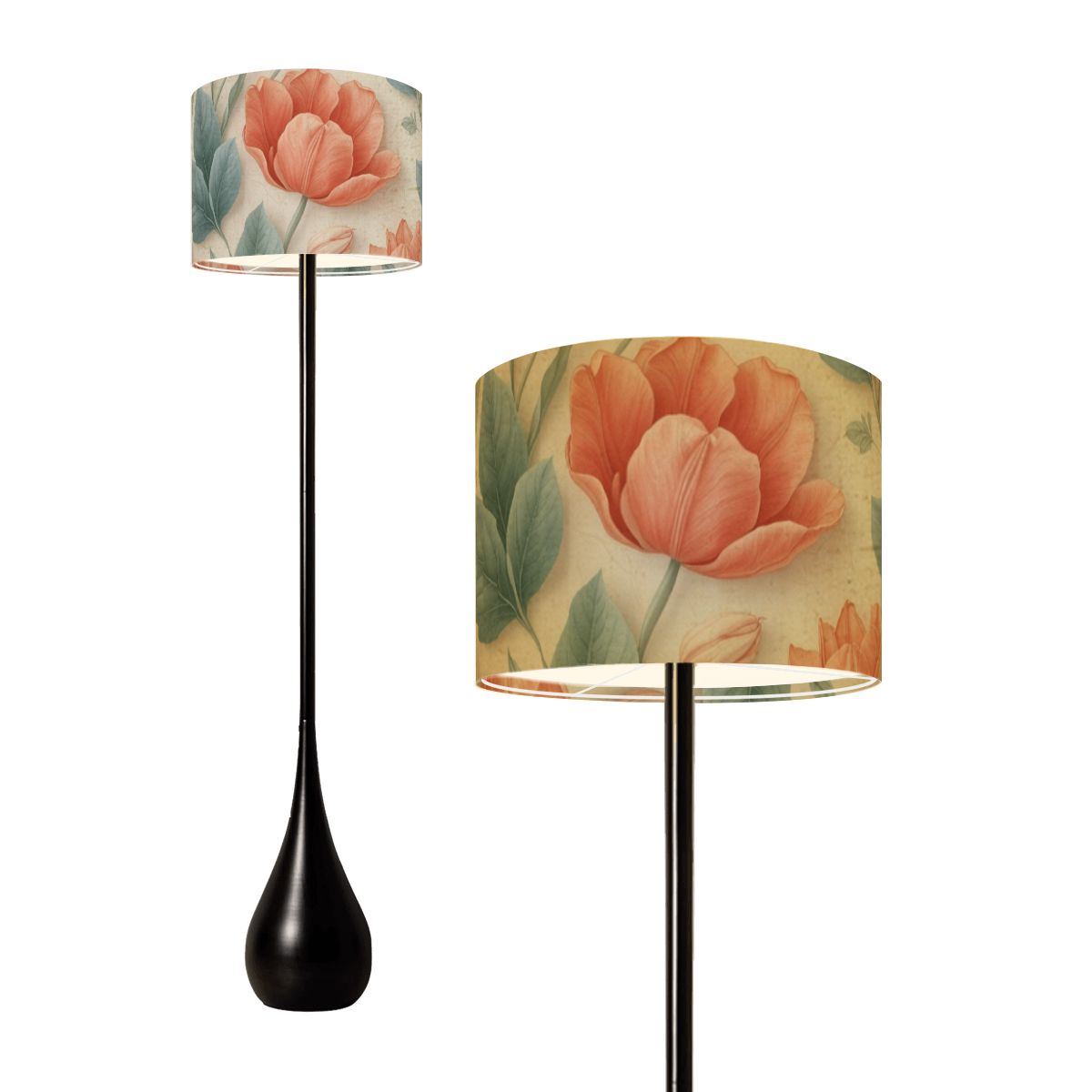 Teardrop Shaped Floor Lamp 39tulipanyv2aop
