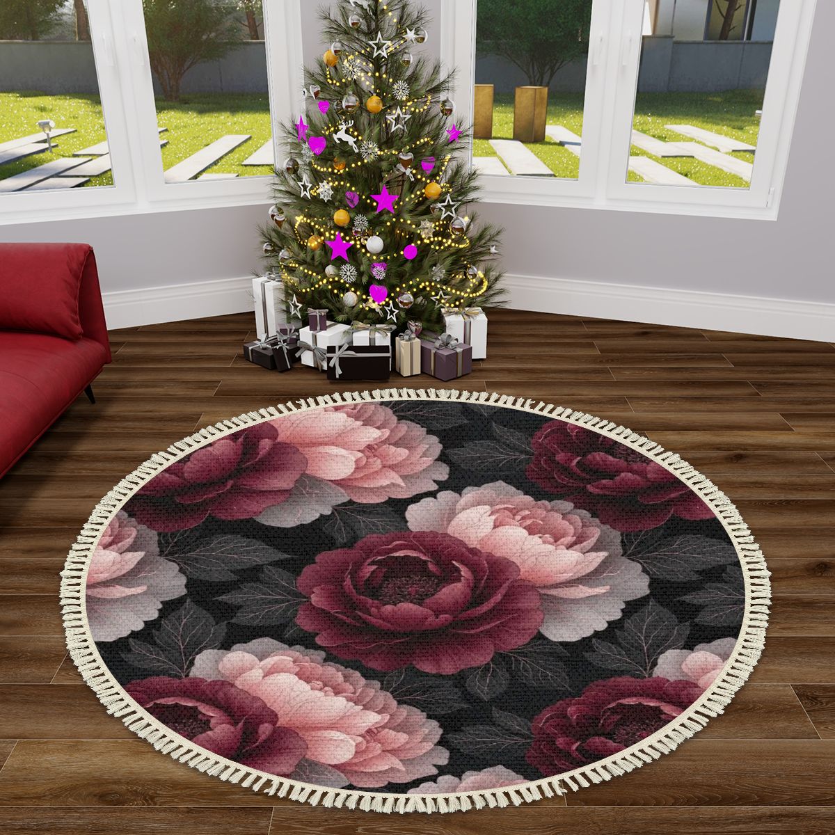 Peonie Garden — Dywan okrągły