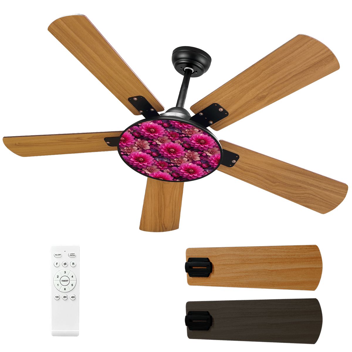 Dalie Fuksja — Ceiling fan