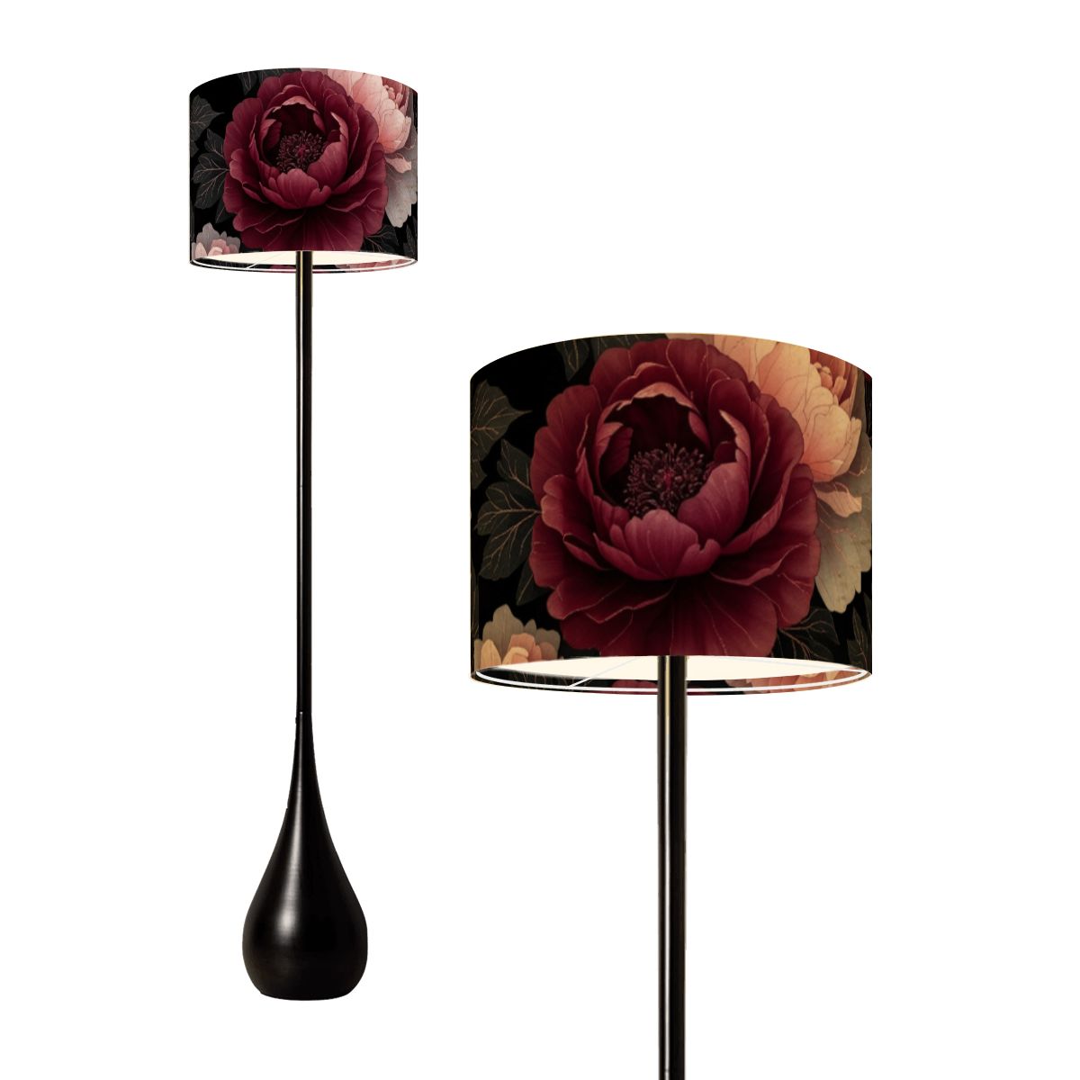 Teardrop Shaped Floor Lamp 26peoniegardenv2aop