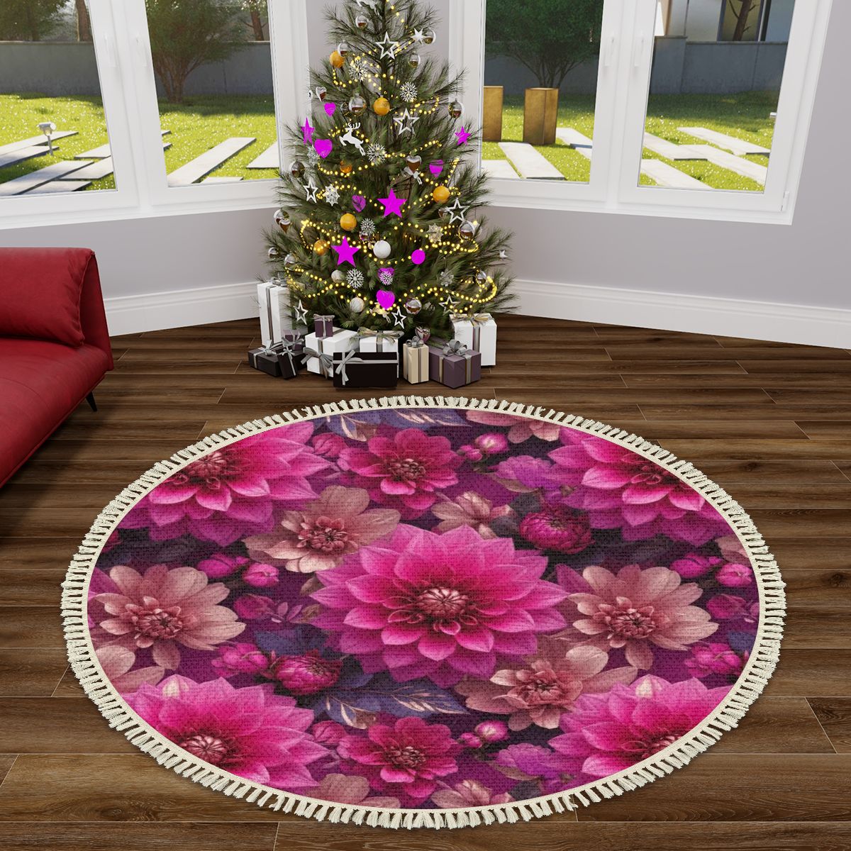 Dalie Fuksja — Round rug