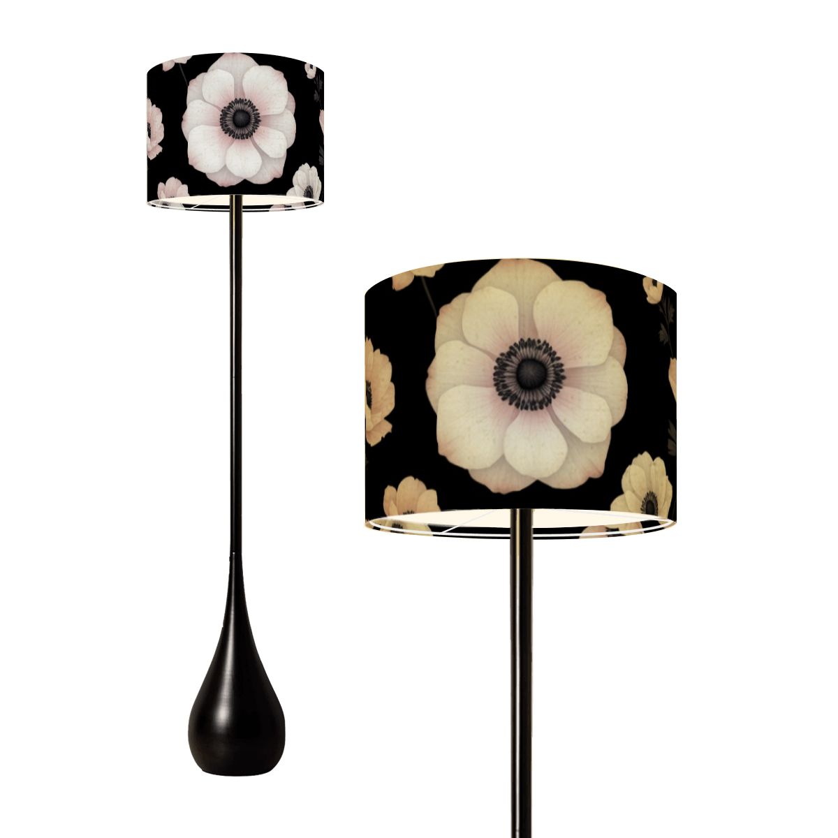 Anemony Noir — Lampa podłogowa kropla