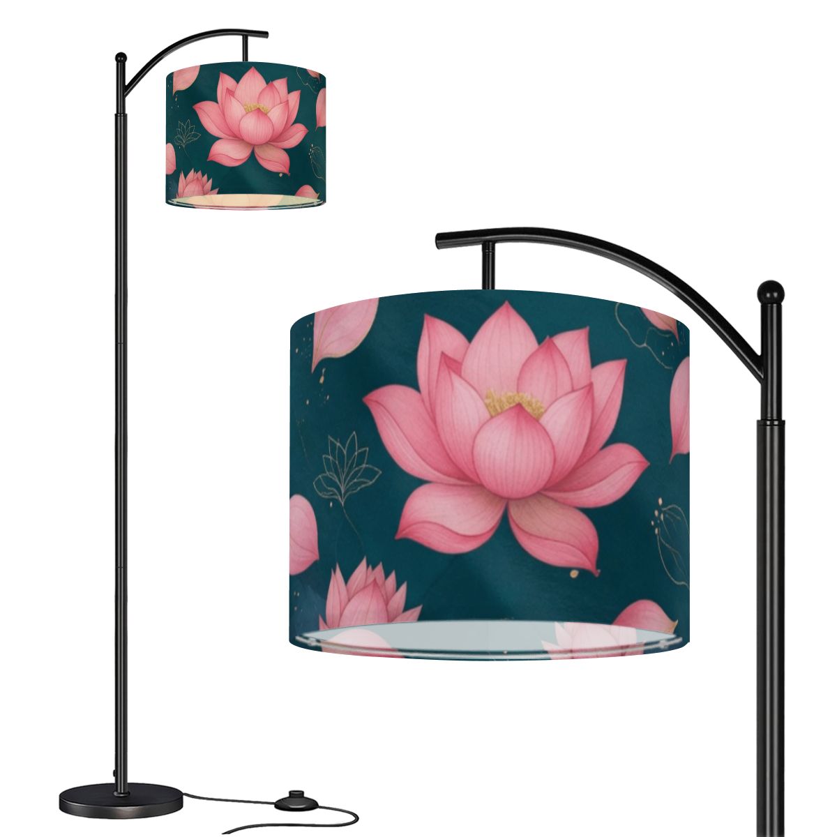 Lotosy — Lampa podłogowa łukowa