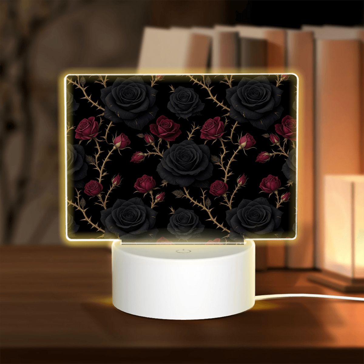 Rectangular Acrylic Night Light 34noirrosev2aop
