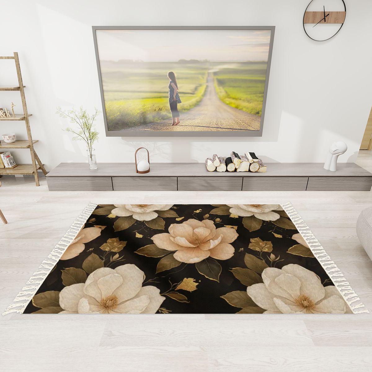 Magnolie Luxe — Rug with tassels