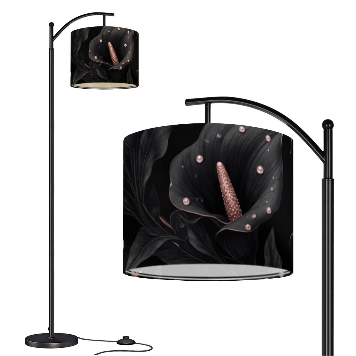 Kalie Noir — Lampa podłogowa łukowa