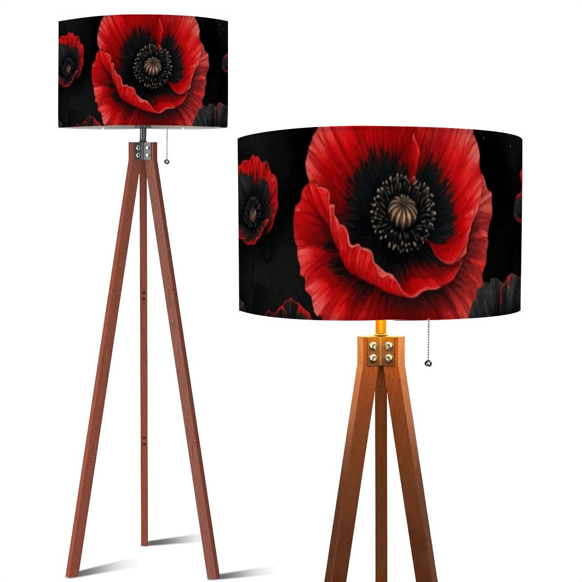 Maki Noir — Lampa podłogowa na trójnogu