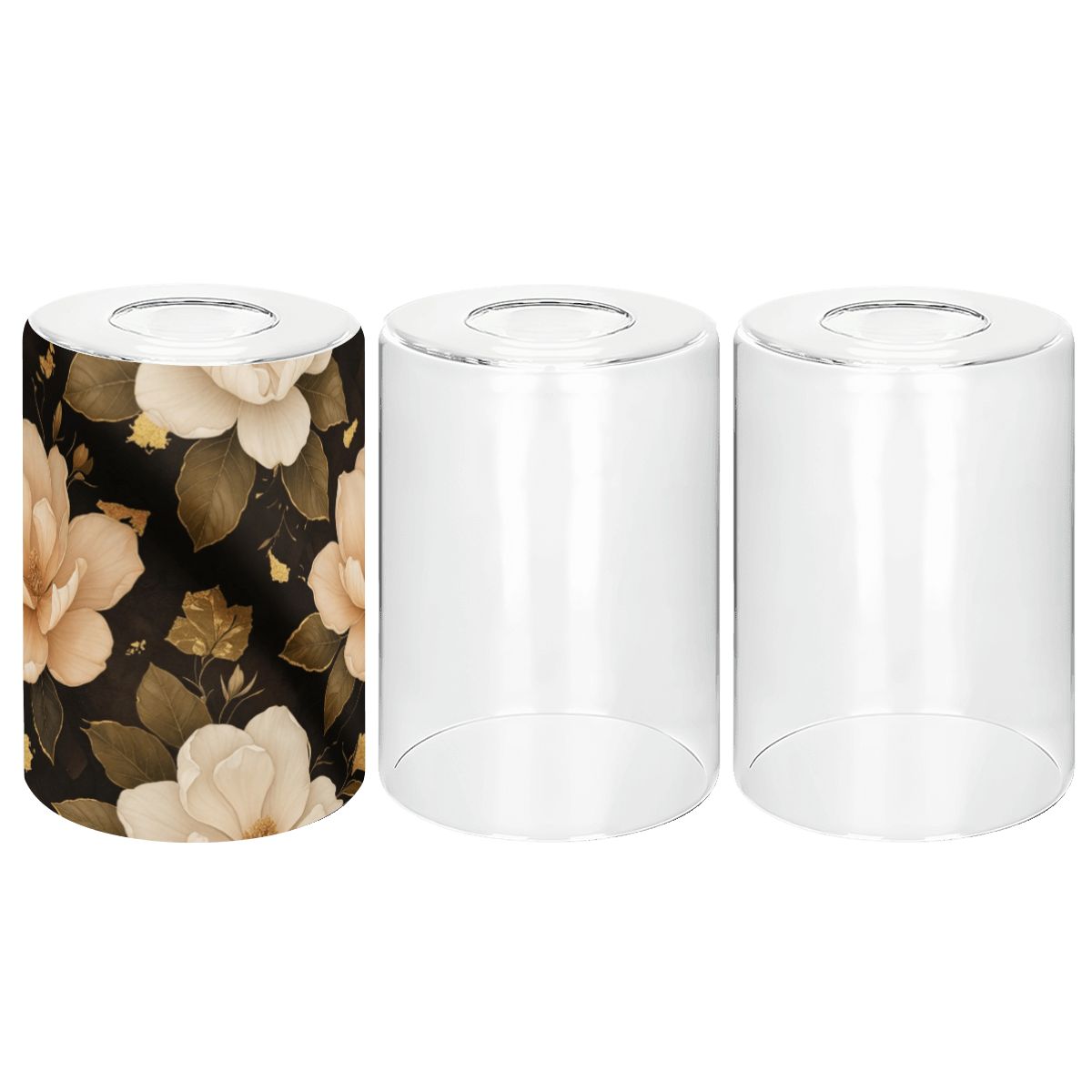 Cylindrical Glass Lampshade 3 pcs 29magnolieluxeaop