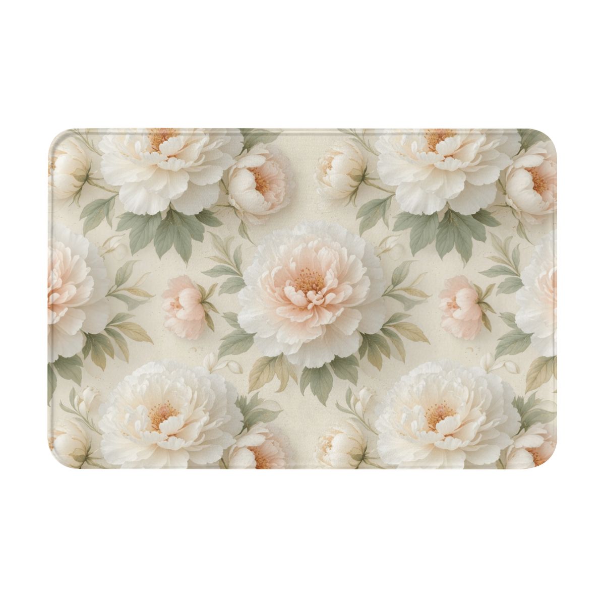 Flannel Non Slip Area Rug (3:2) 11peoniebialaaop