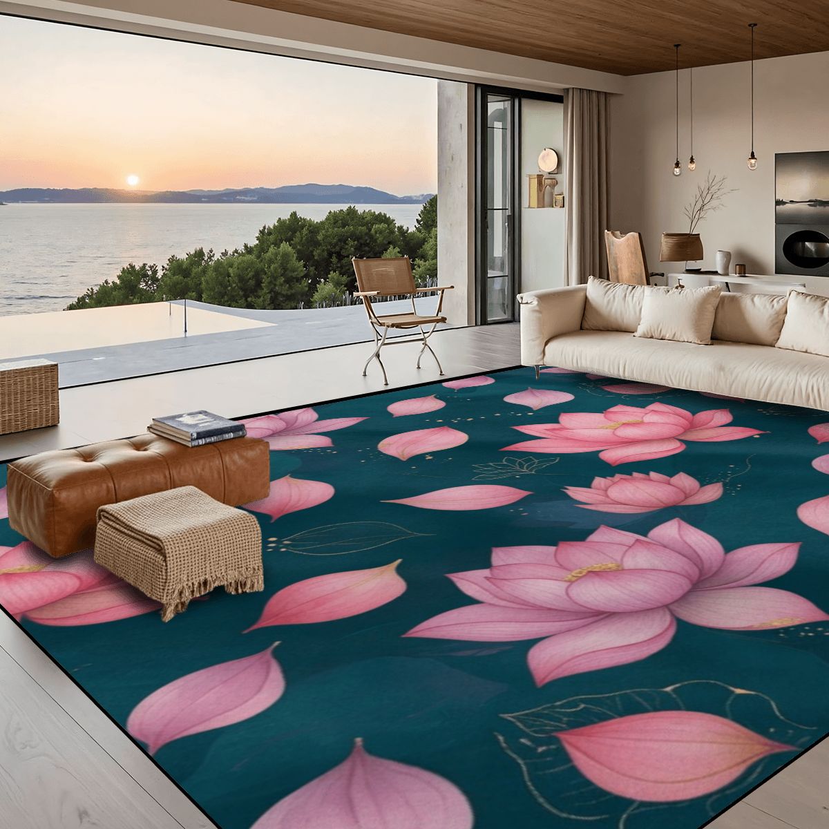 Large Area Rug Floor Carpet (5:4) 40lotosyv2aop