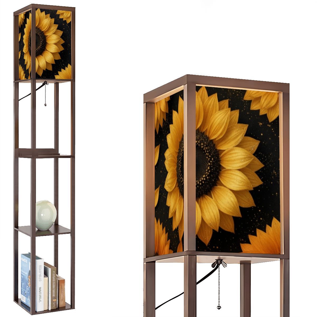 Floor Lamp with Shelves 47slonecznikiv2aop