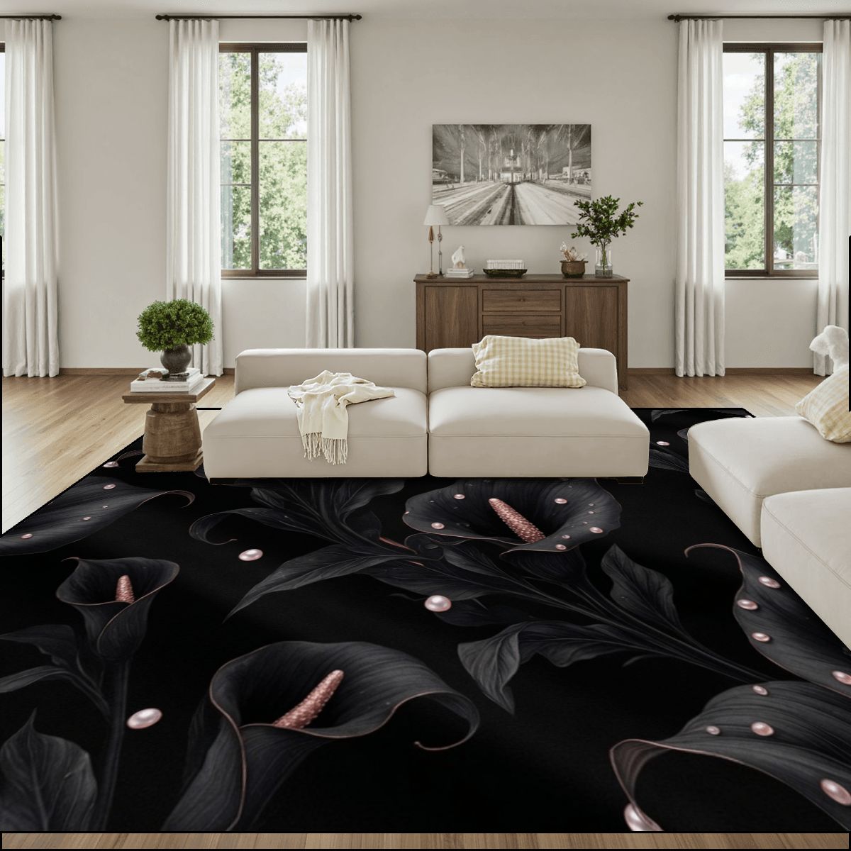 Kalie Noir — Large area rug