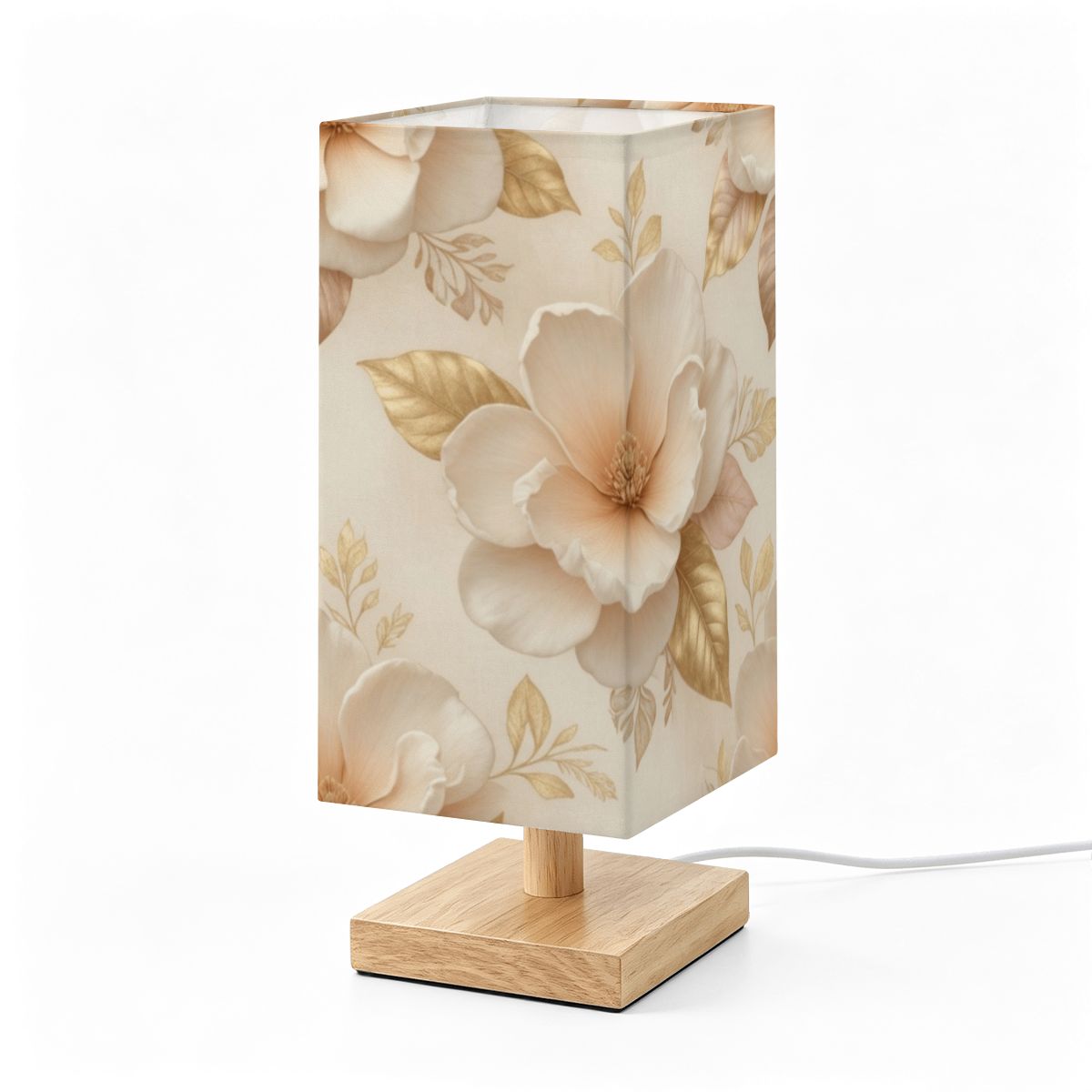 Magnolie Champagne — Lampa stołowa kwadratowa