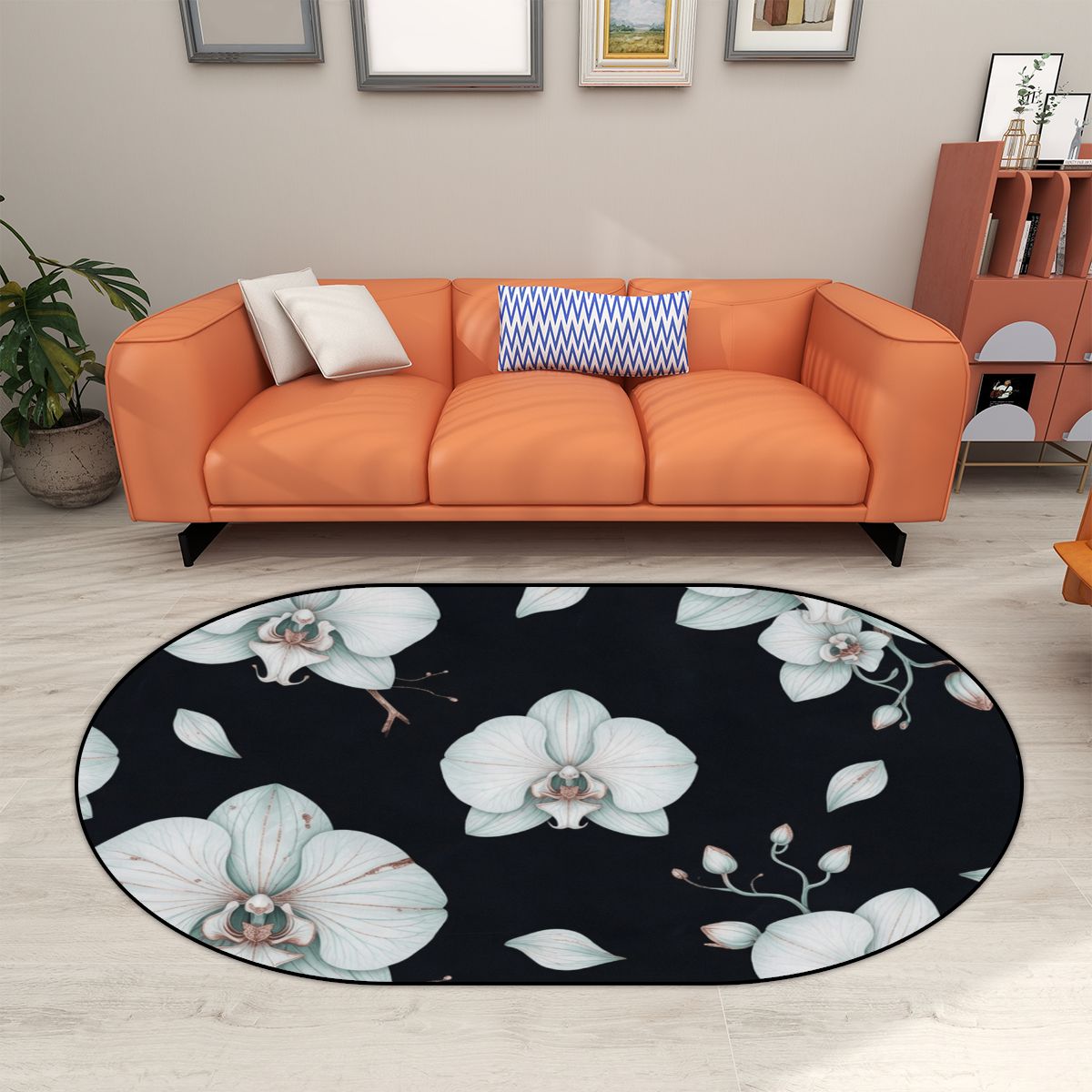 Orchidee Noc — Round rug
