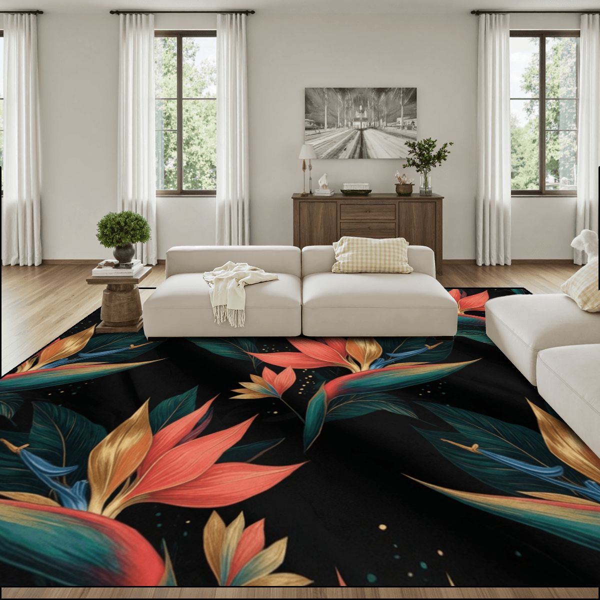 Large Area Rug Floor Carpet (4:3) 25rajskiptakaop