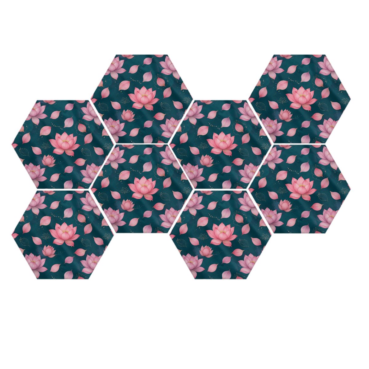 Lotosy — Panele heksagonalne