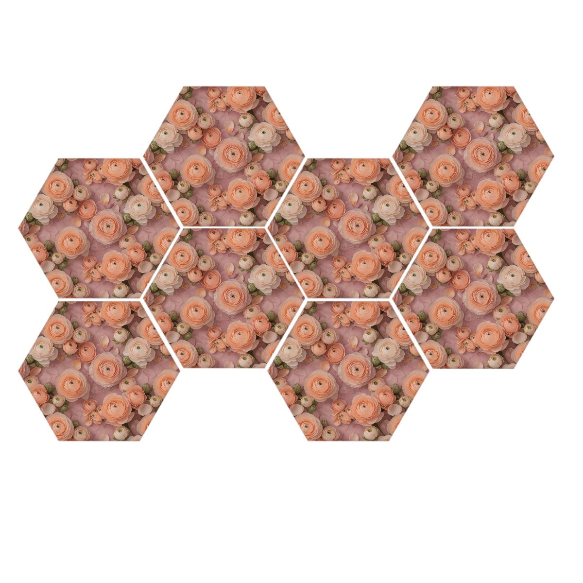 Hexagon Sound Absorbing Panels 8 Pieces 44jaskryv2aop