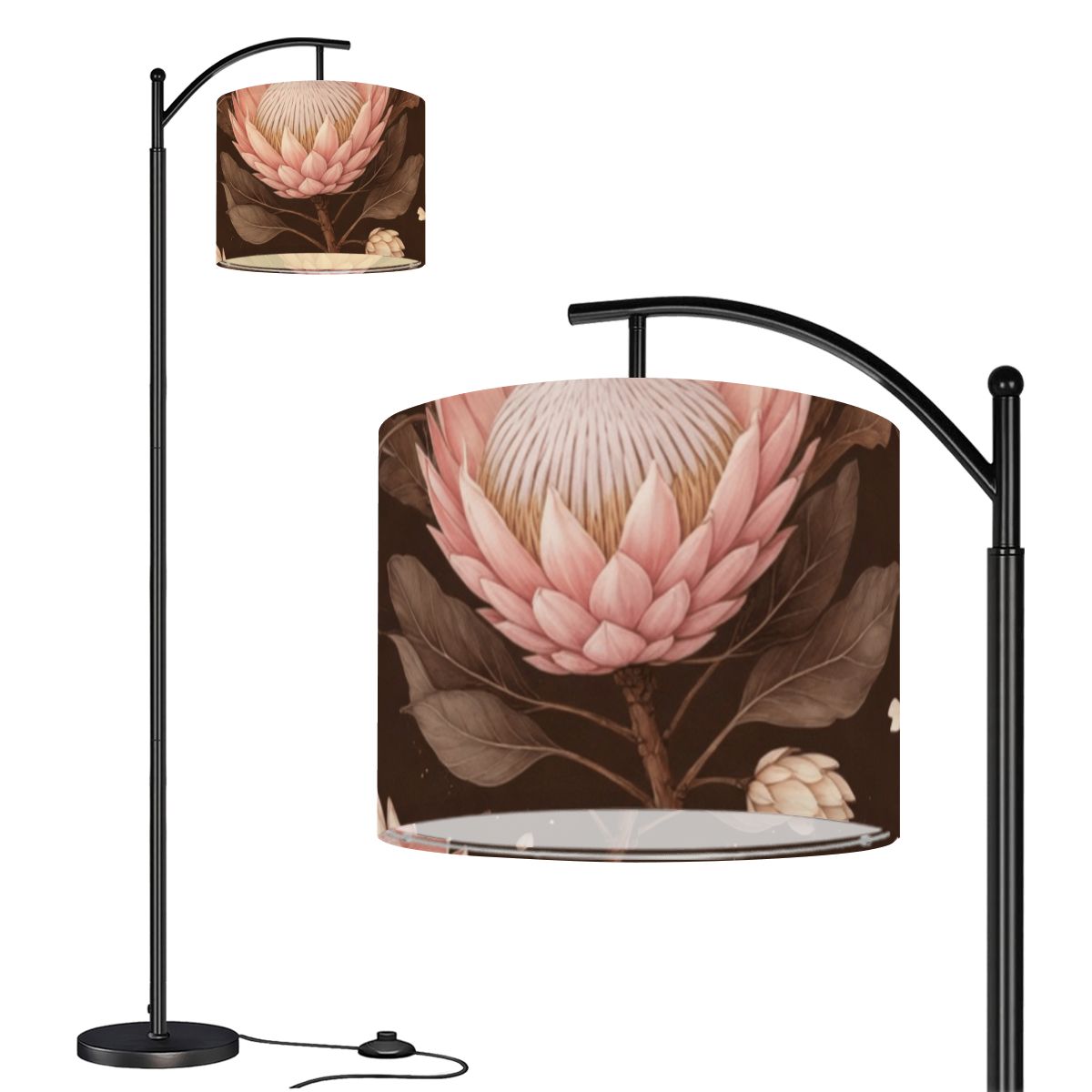 Protea Espresso — Lampa podłogowa łukowa