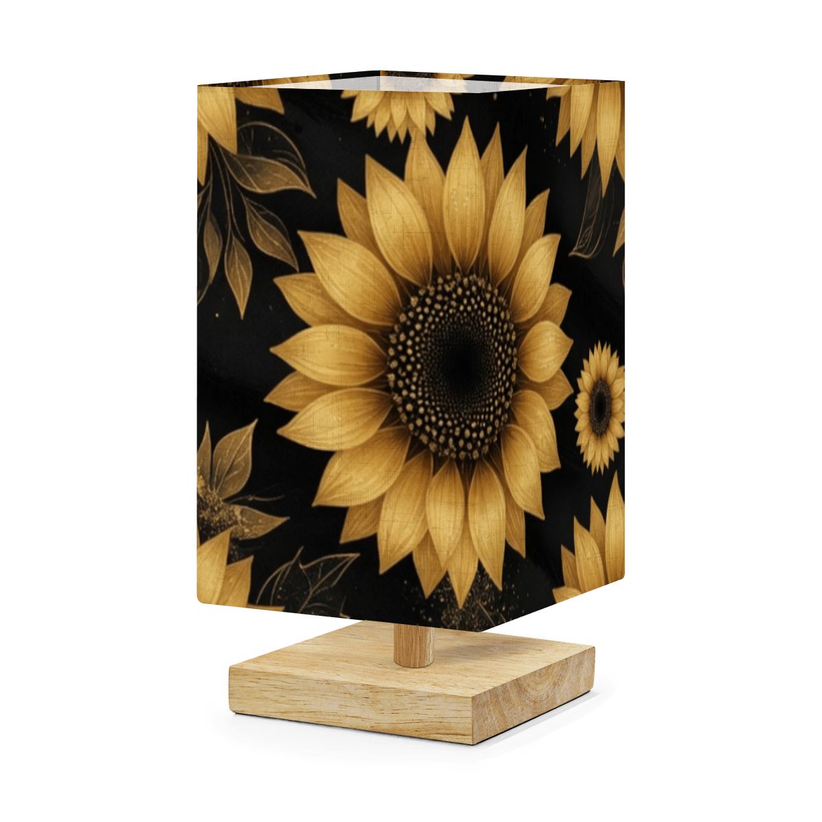 Sloneczniki Gold — Lampa stołowa kwadratowa