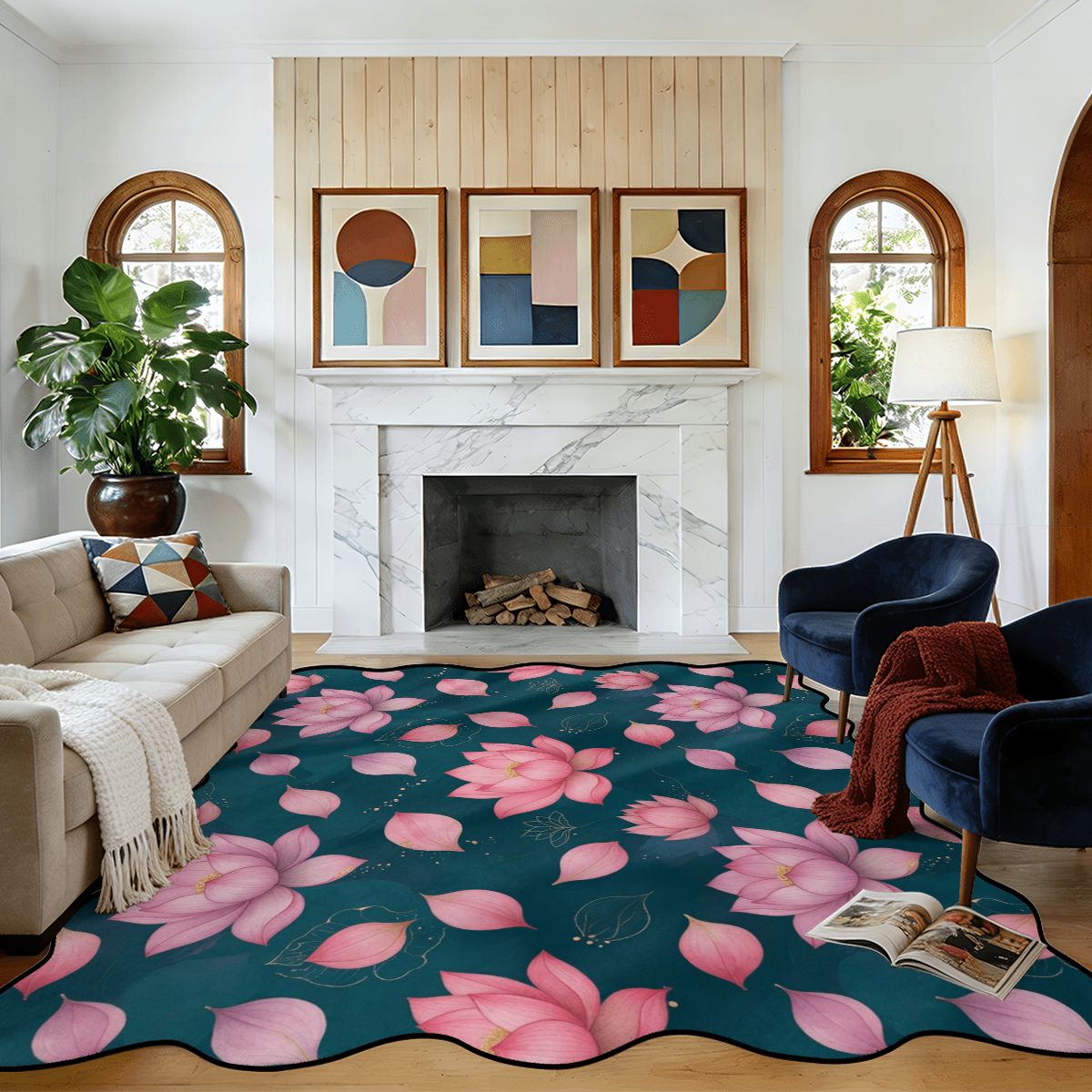 Lotosy — Scalloped rug