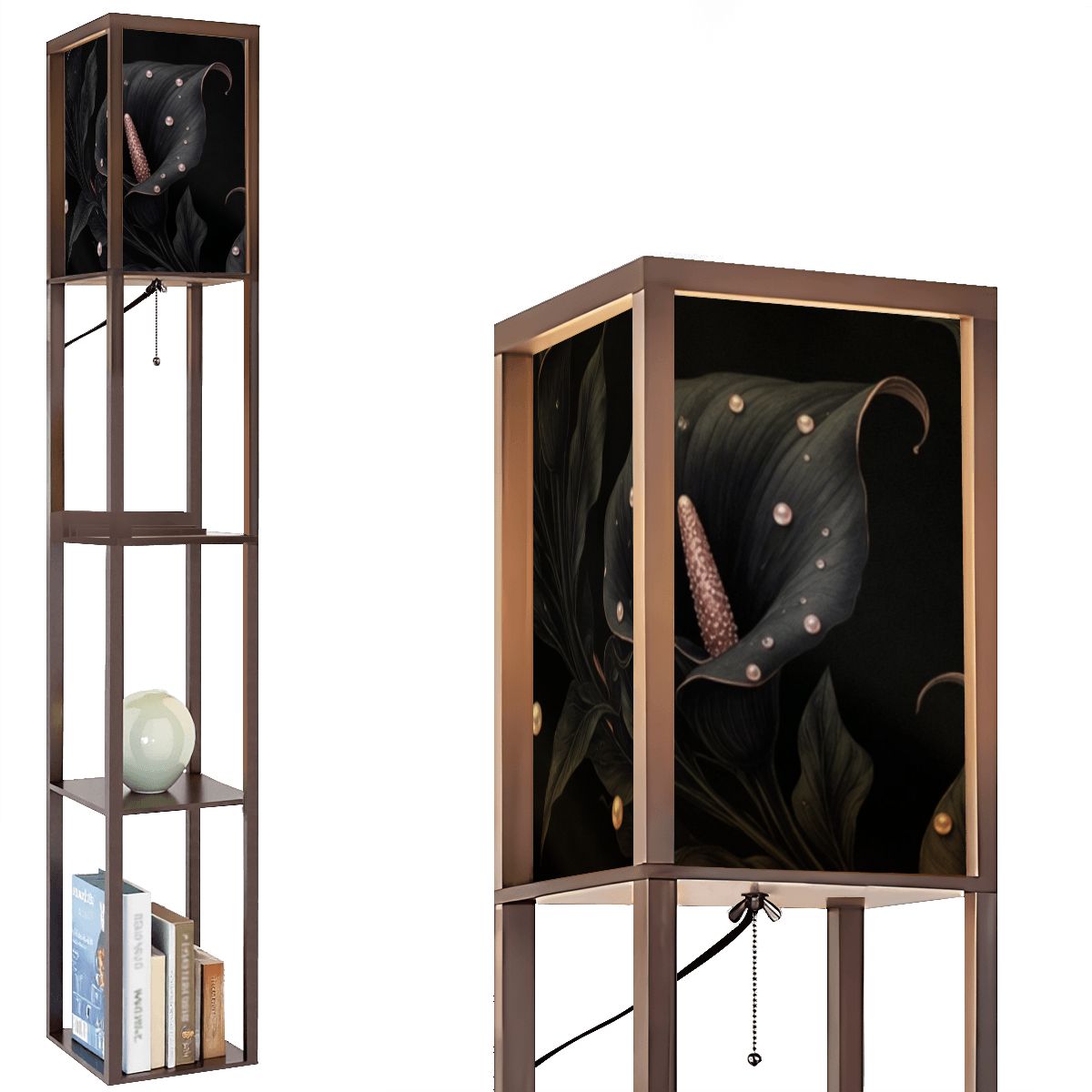Floor Lamp with Shelves (Made in USA) 05kalienoiraop