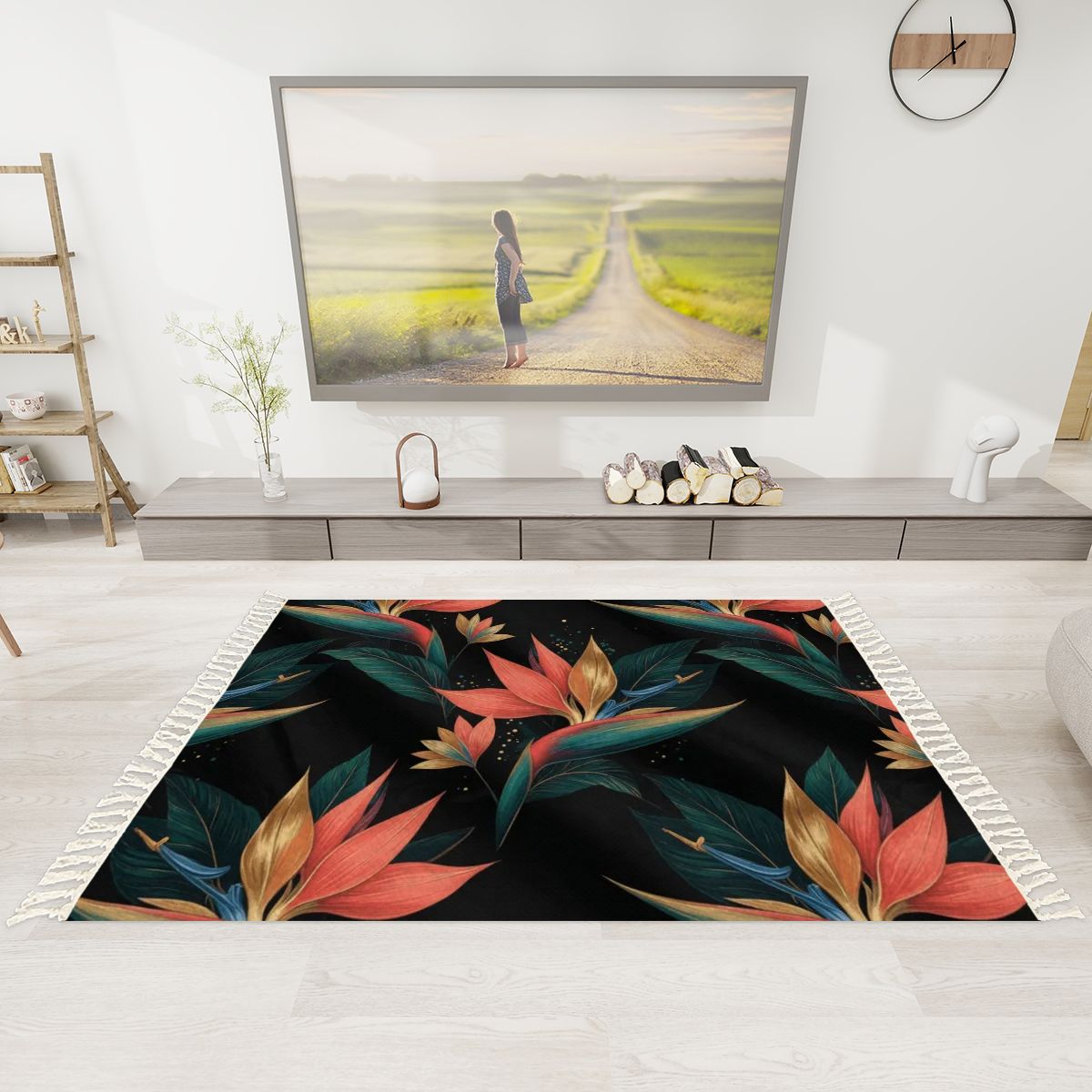 Area Rug with Tassels (5:3) 25rajskiptakaop