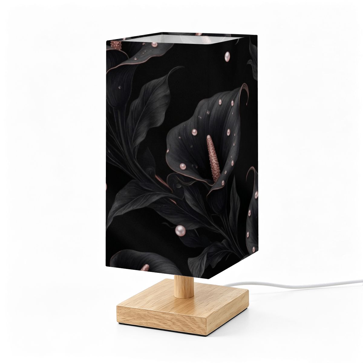 Kalie Noir — Lampa stołowa kwadratowa