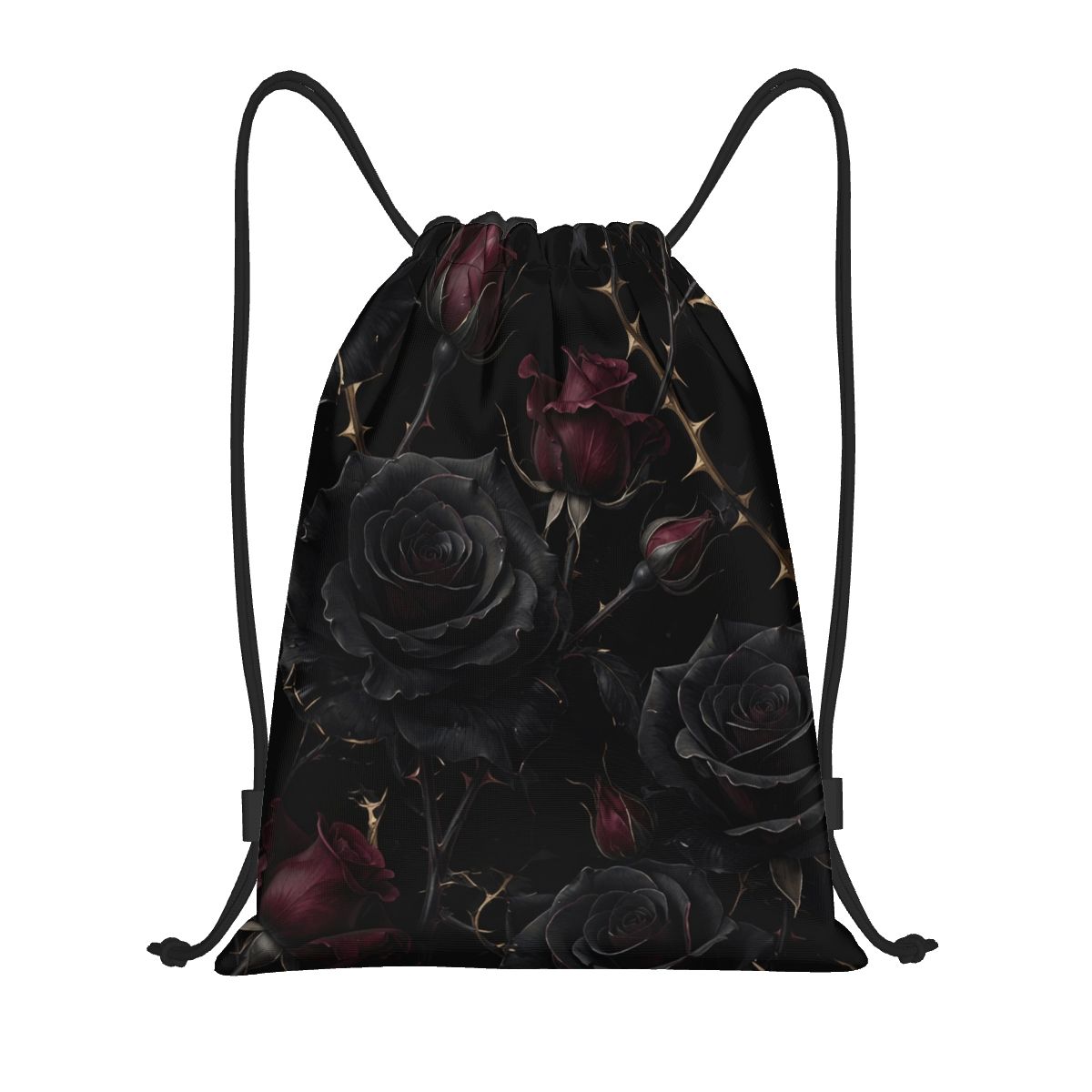Noir Rose — Drawstring bag