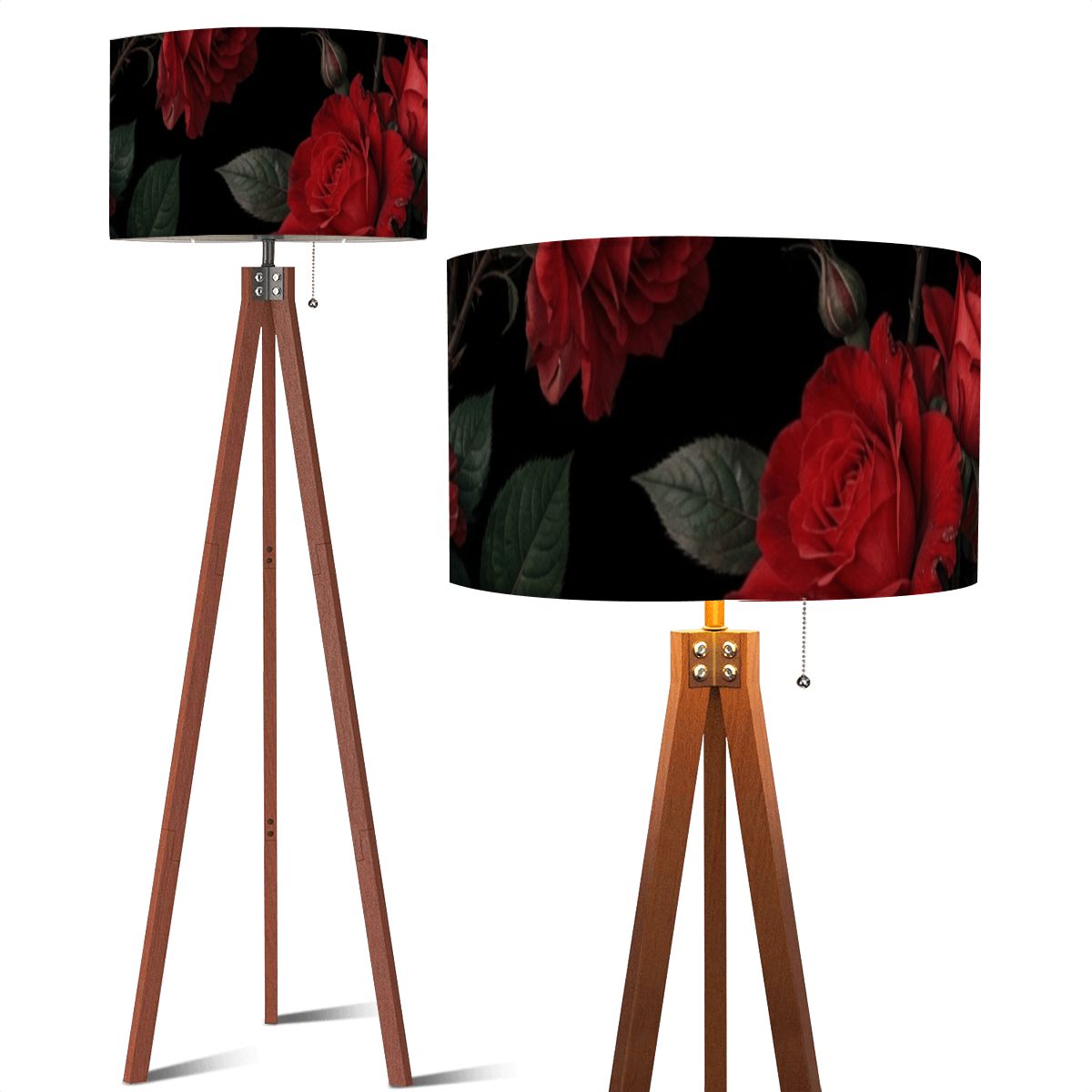 Roze Czerwone — Lampa podłogowa na trójnogu