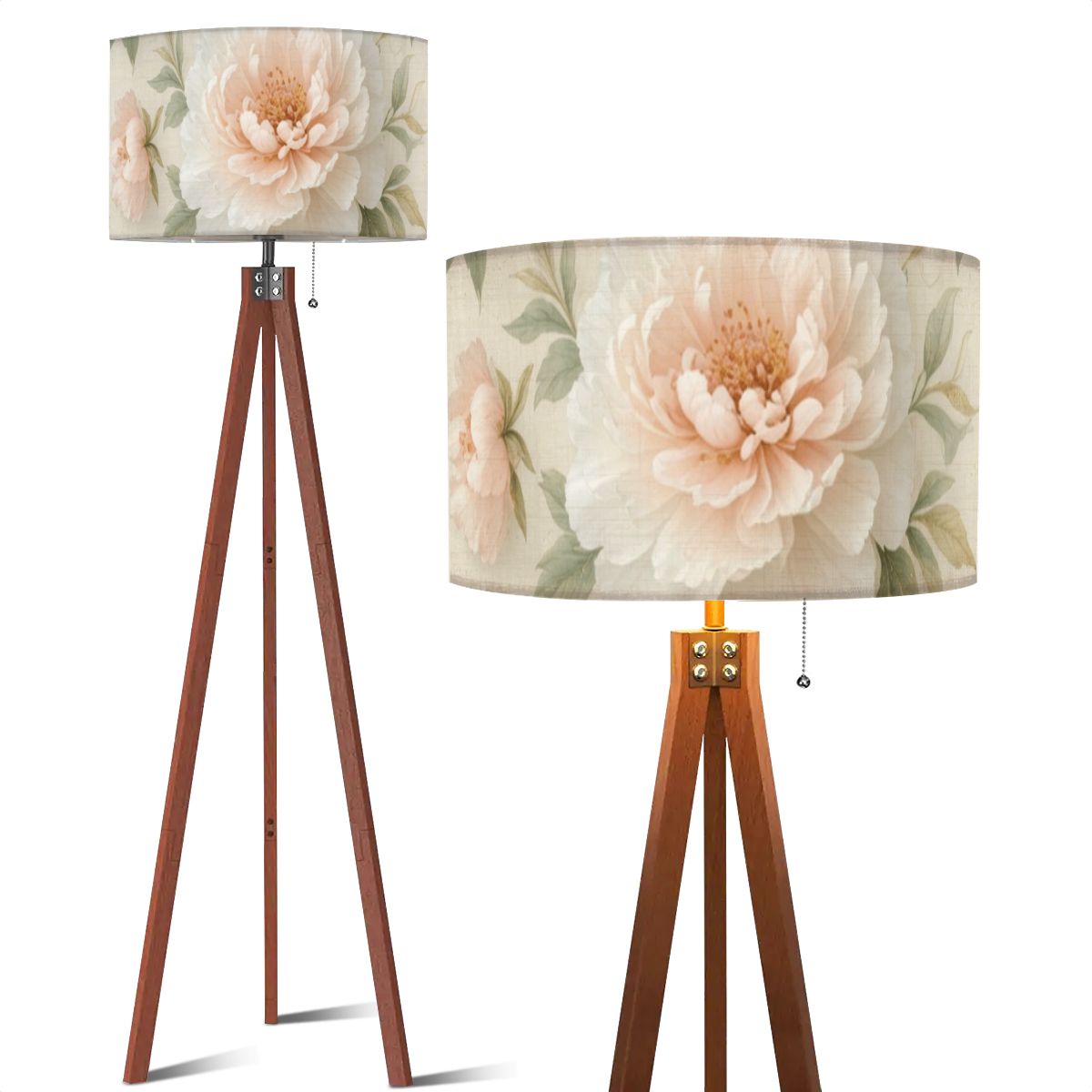 Peonie Biala — Lampa podłogowa na trójnogu