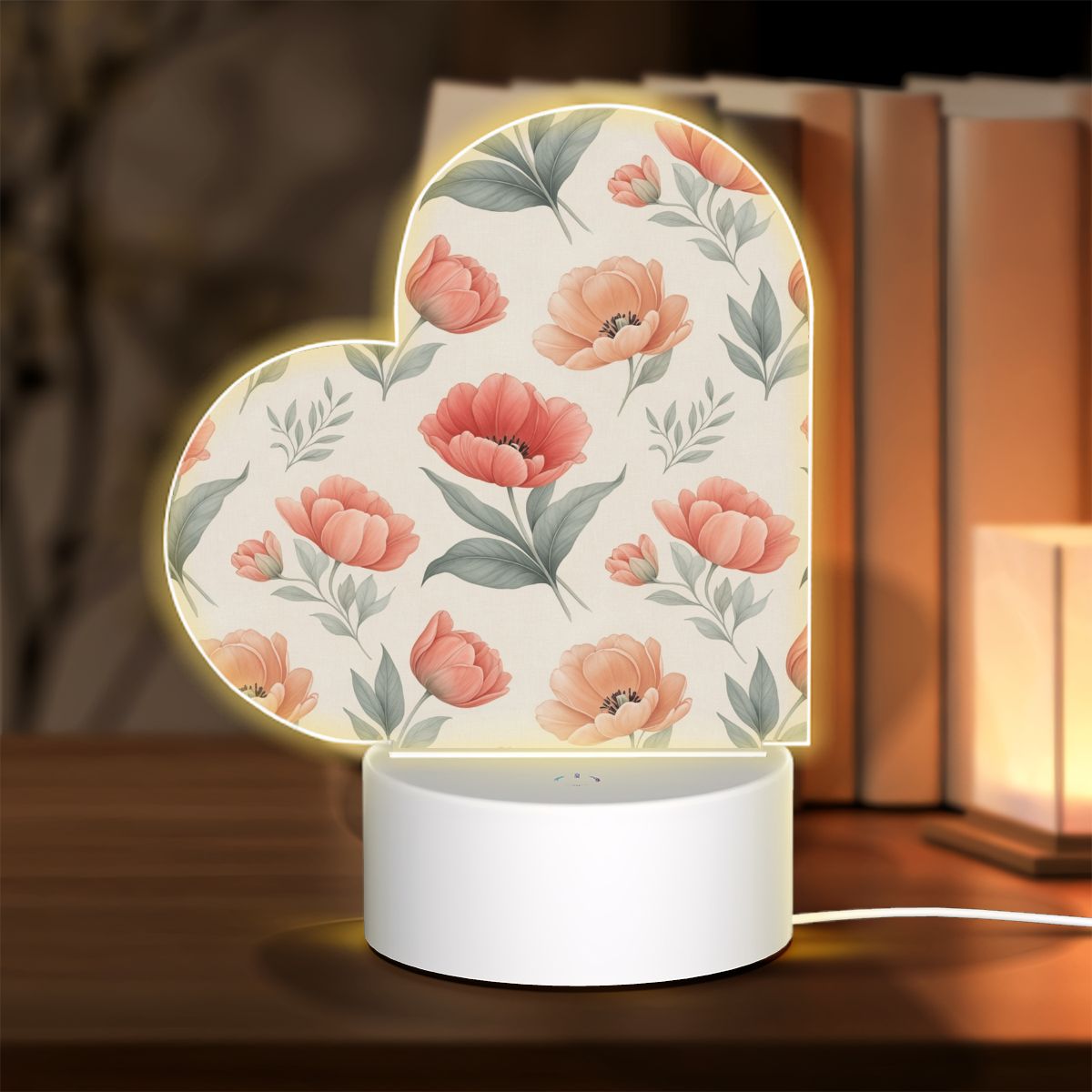 Tulipany Peach — Lampka nocna