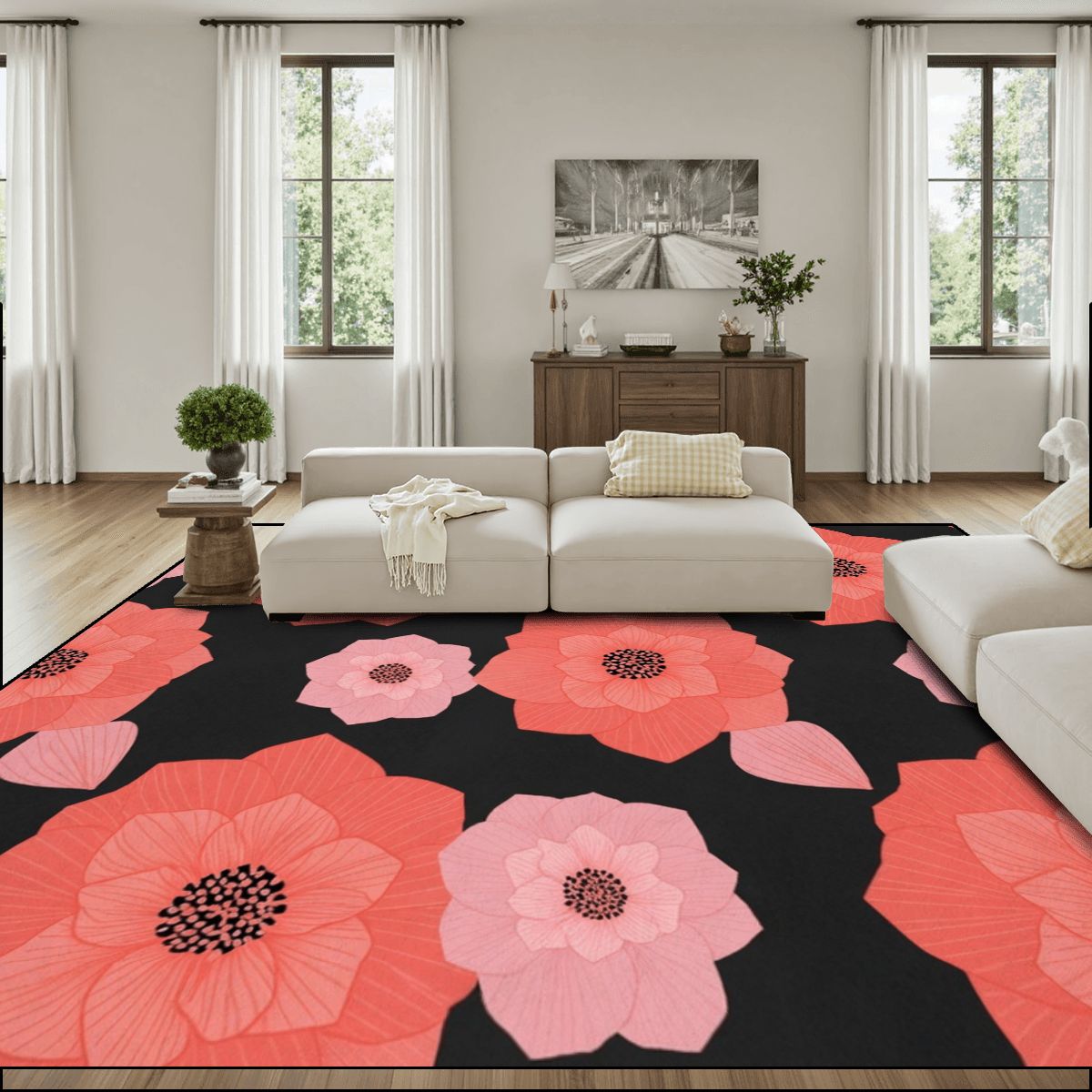 Large Area Rug Floor Carpet (4:3) 16cameliakoralaop