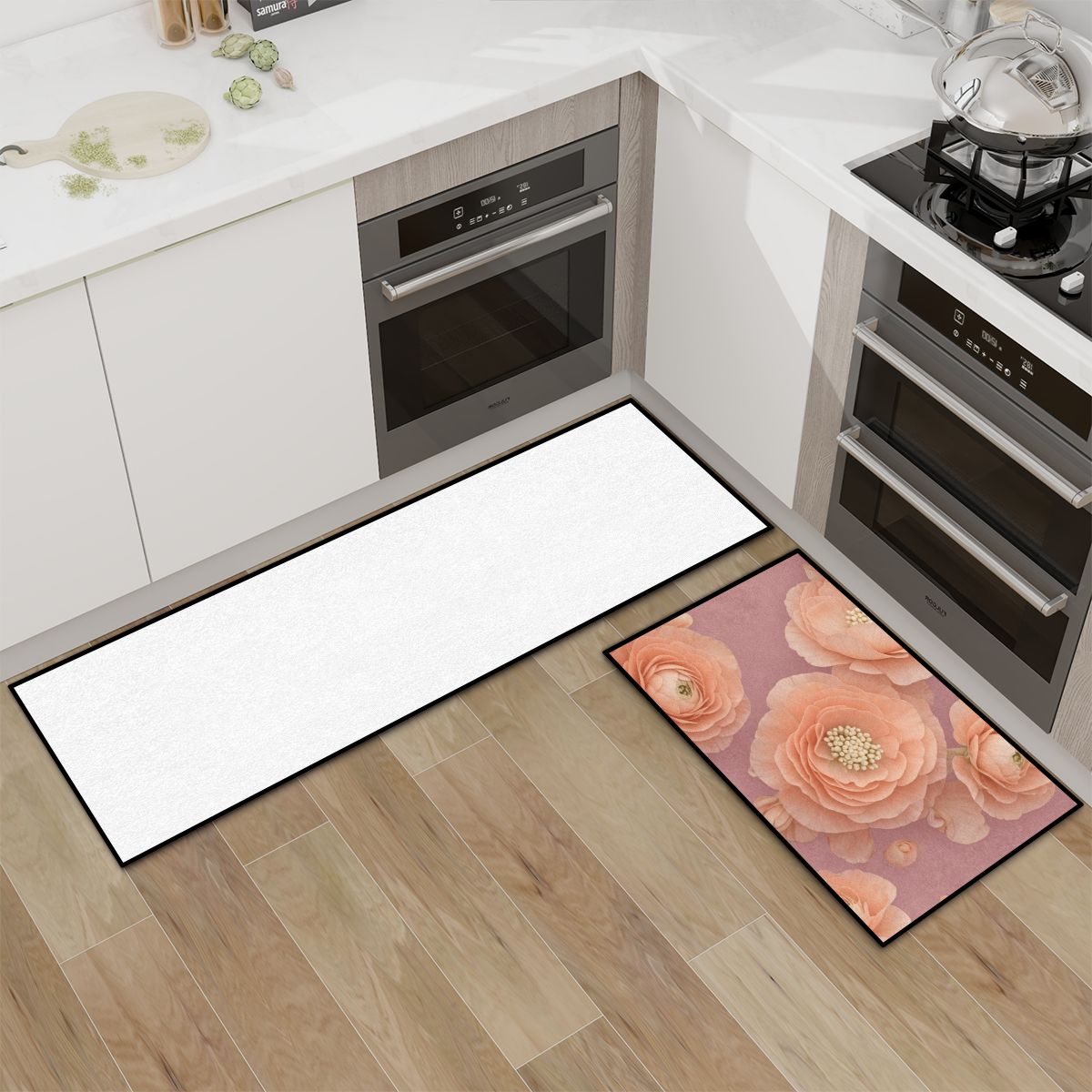 Jaskry Brzoskwinia — Kitchen rug set